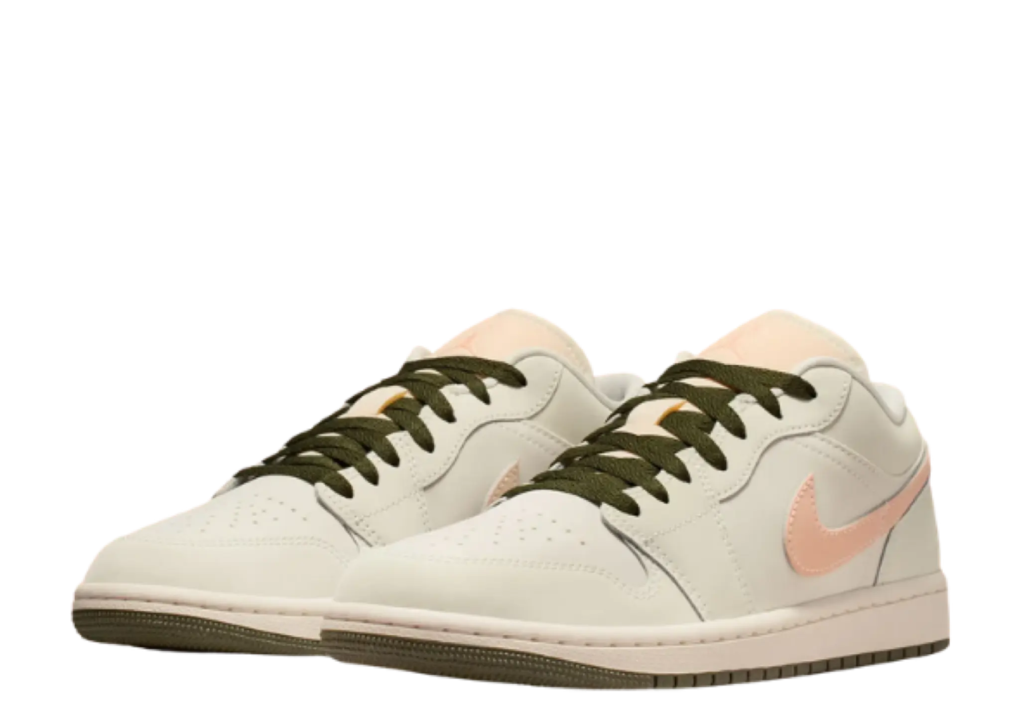 Air Jordan 1 Low Sail Crimson Tint Khaki (Women's) - photo 2