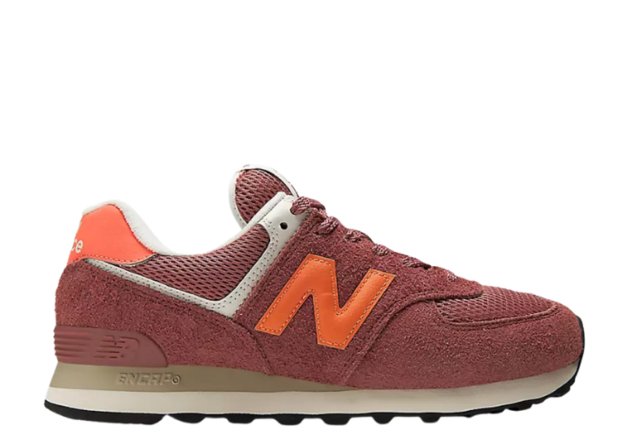 New Balance 574 Red Rock Tangerine Heat