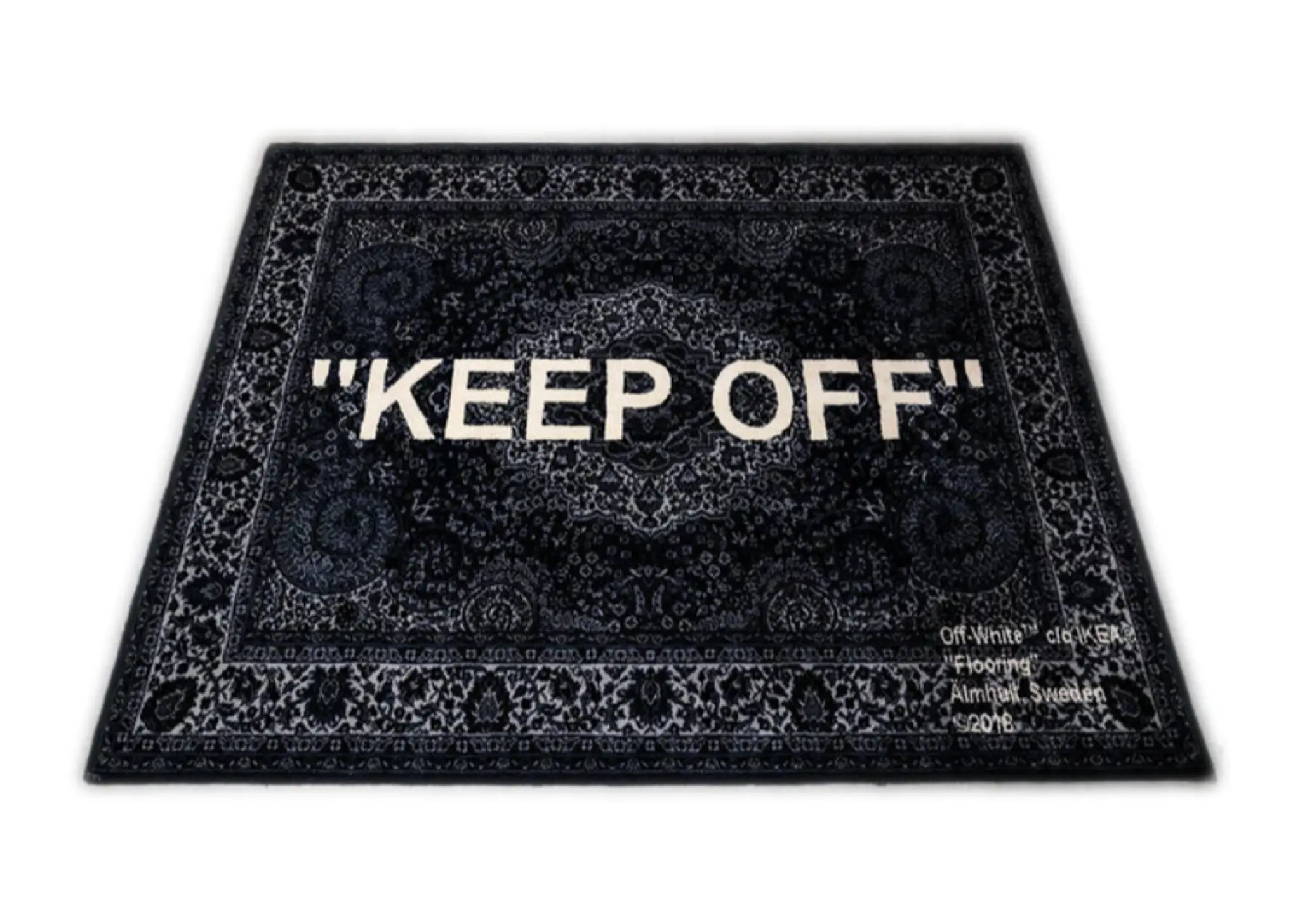 Virgil Abloh x IKEA KEEP OFF Rug 133x195 CM Black/White