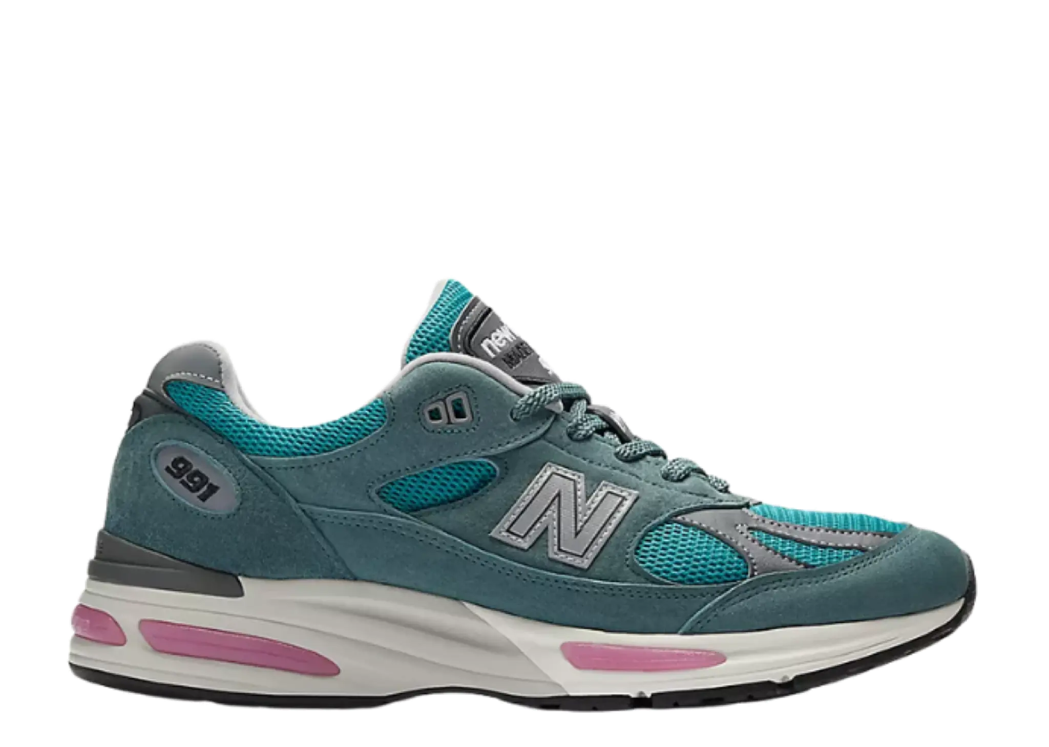 New Balance Made in UK 991v2 Porcelain Green Trooper Silver