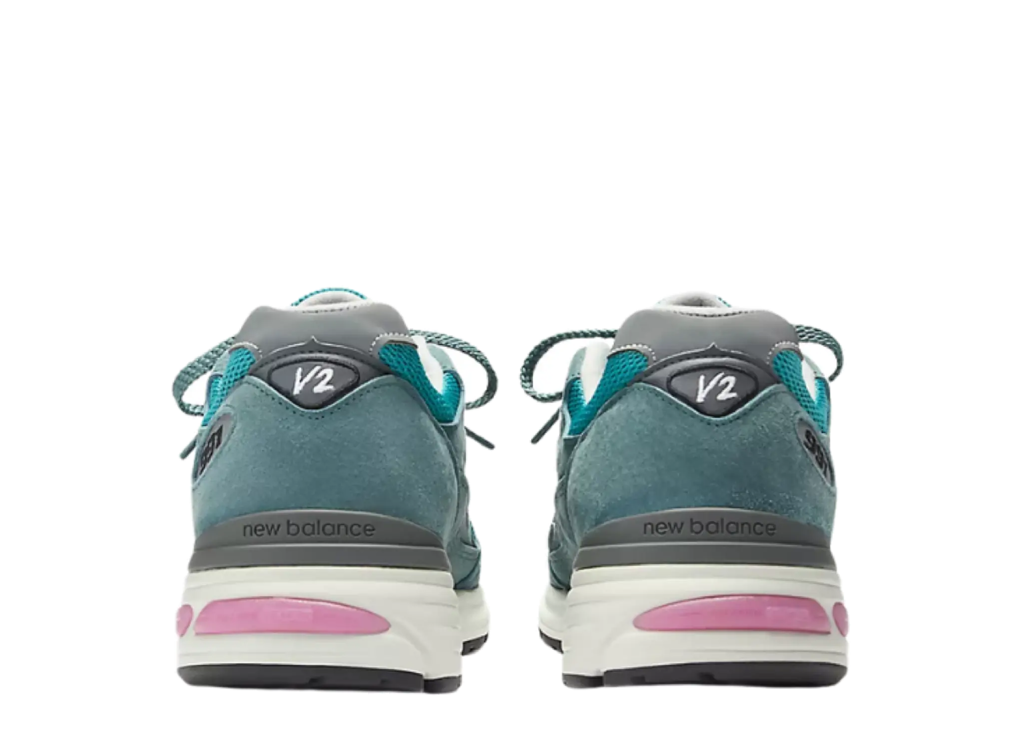 New Balance Made in UK 991v2 Porcelain Green Trooper Silver - photo 3