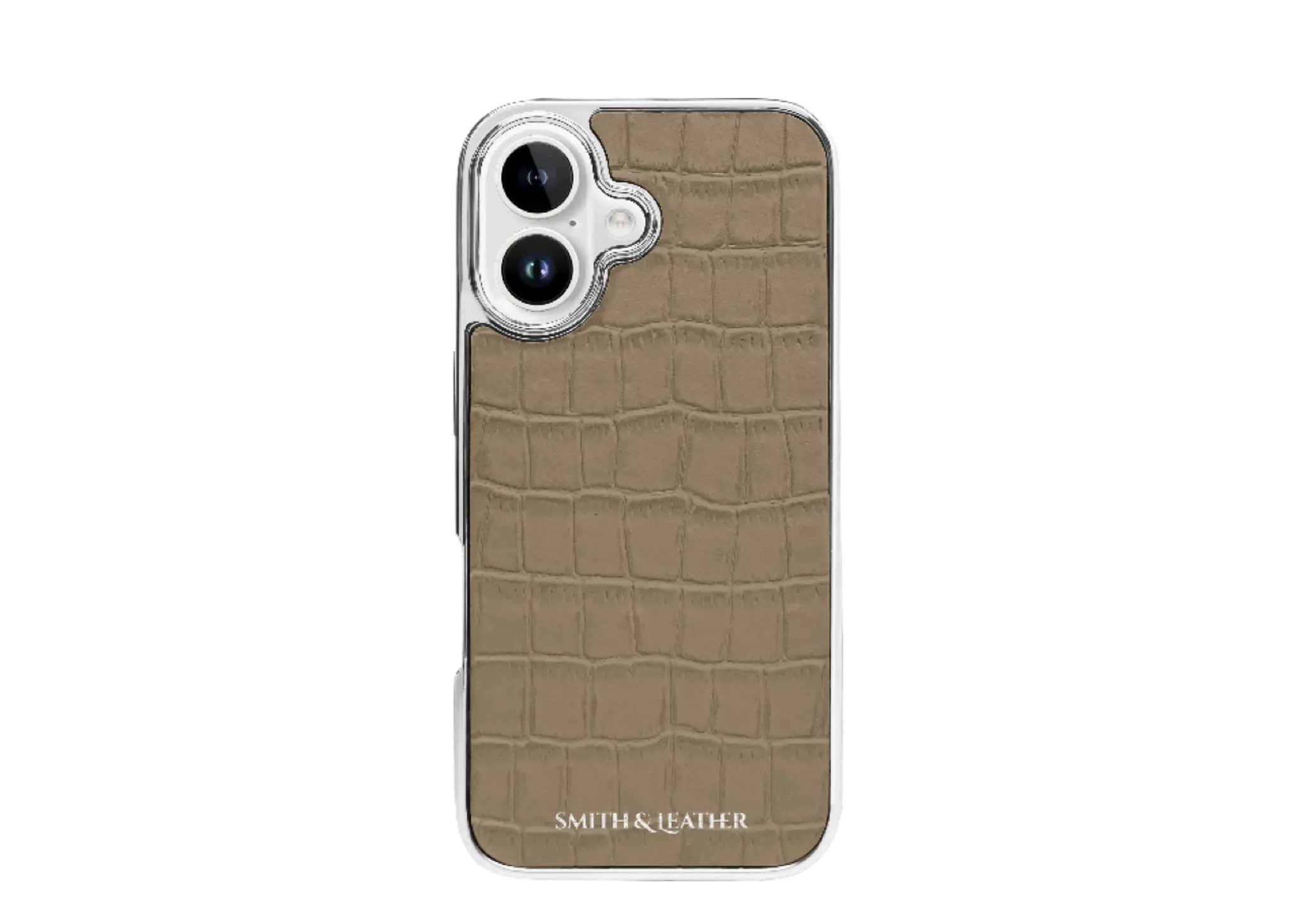 Smith&Leather iPhone 16  MagSafe Frame Case Soft Taupe