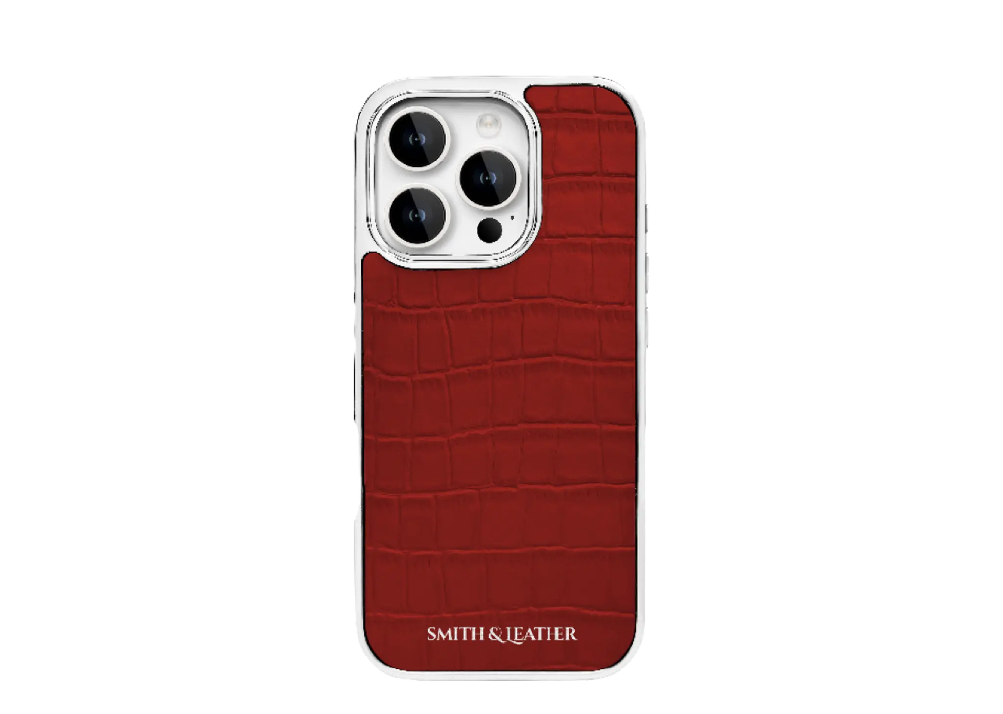 Smith&Leather iPhone 16 Pro MagSafe Frame Case Red