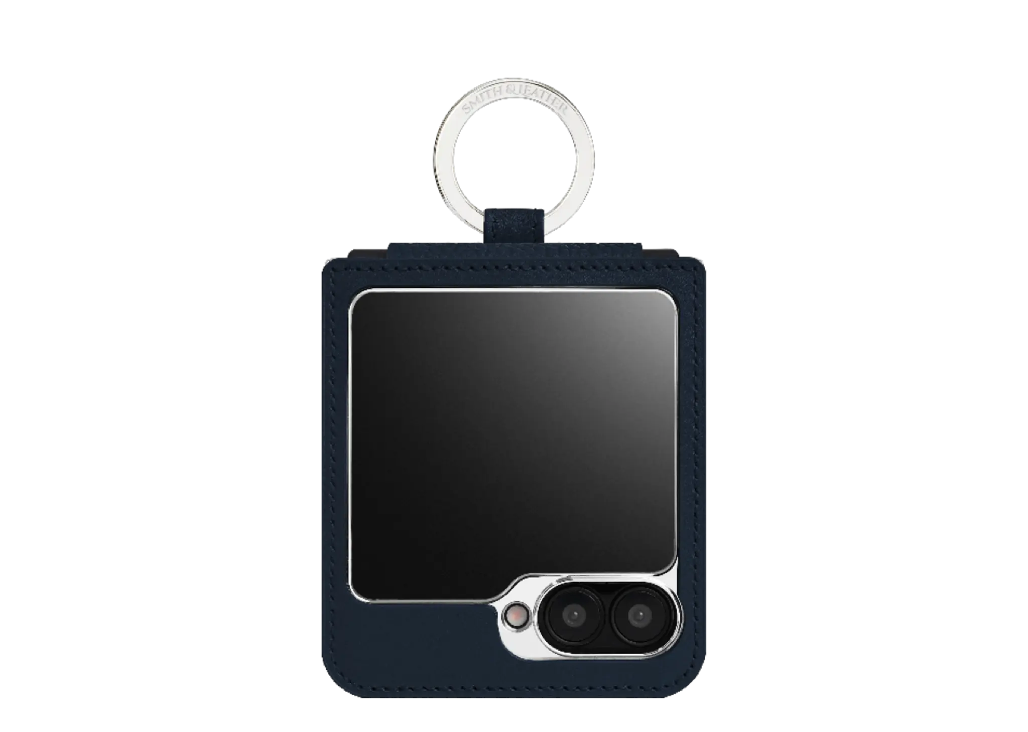 Smith&Leather Samsung Galaxy Z Flip Card Pocket Frame 6 Navy