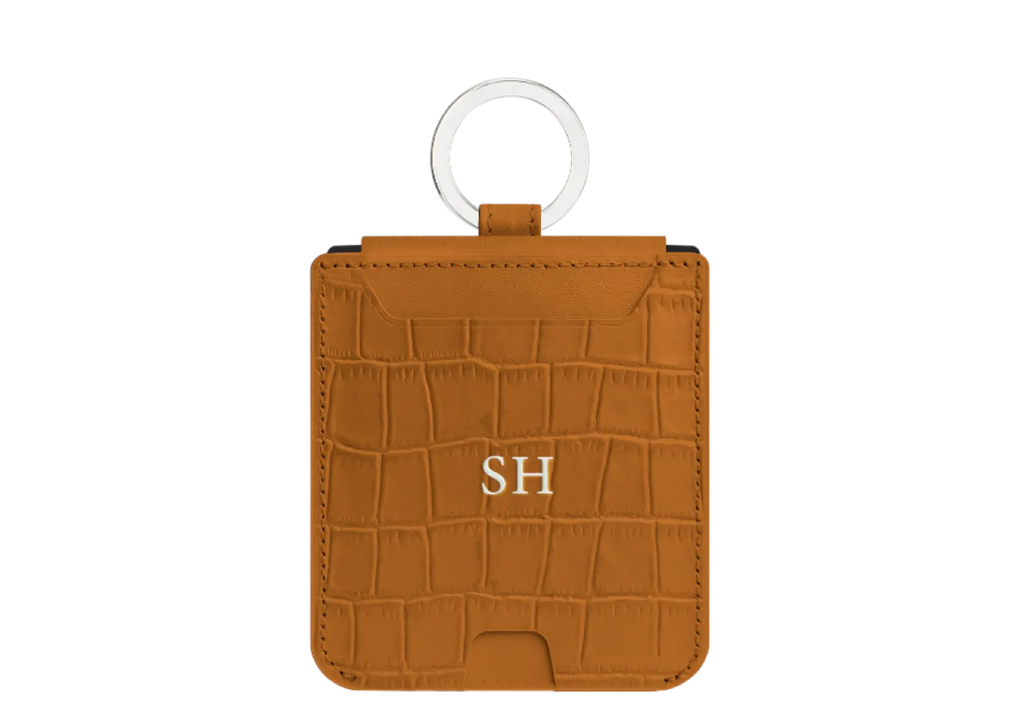Smith&Leather Samsung Galaxy Z Flip Card Pocket Frame 7 Tan - photo 2