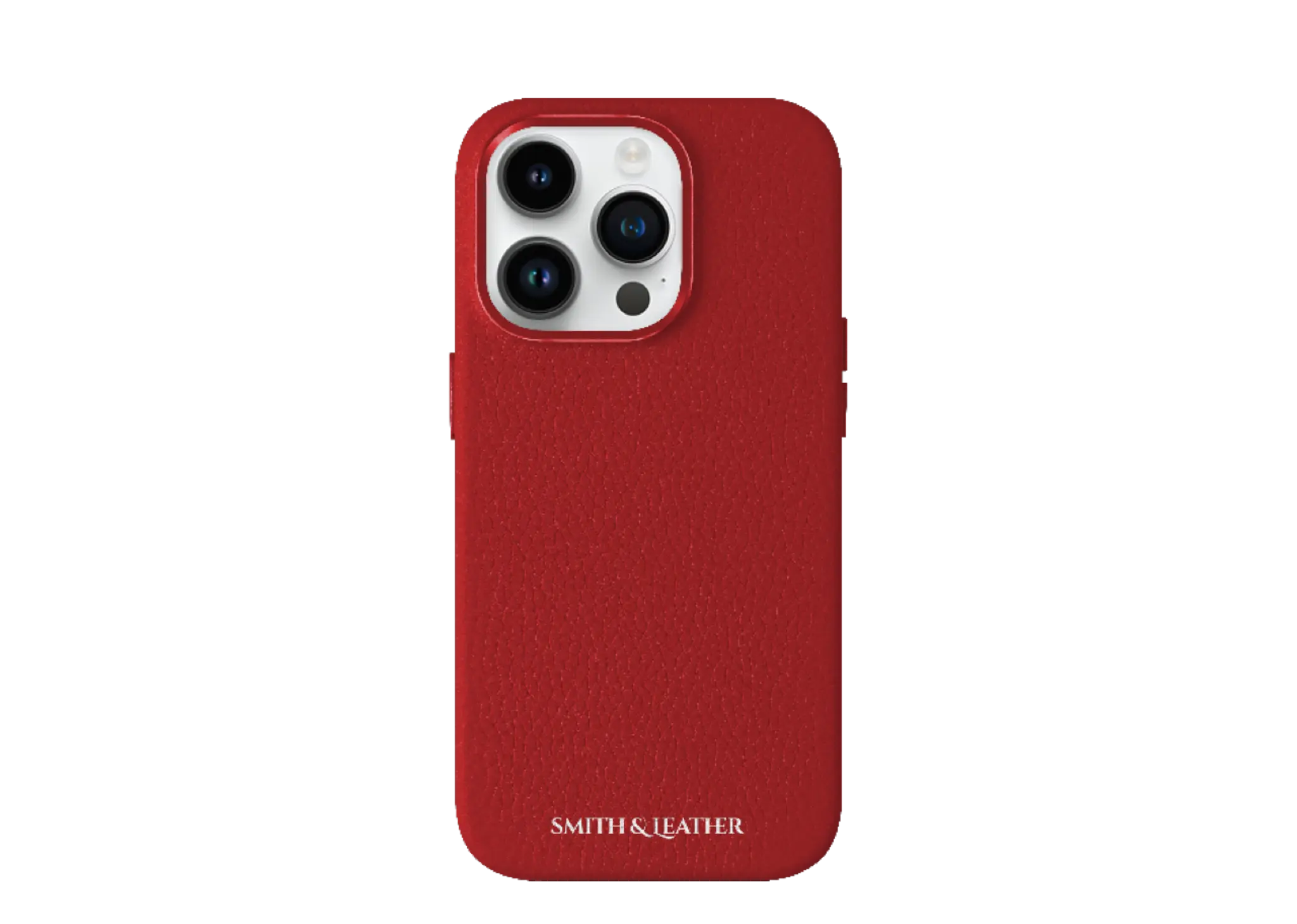 Smith&Leather iPhone 15 Pro MagSafe Leather Case Red