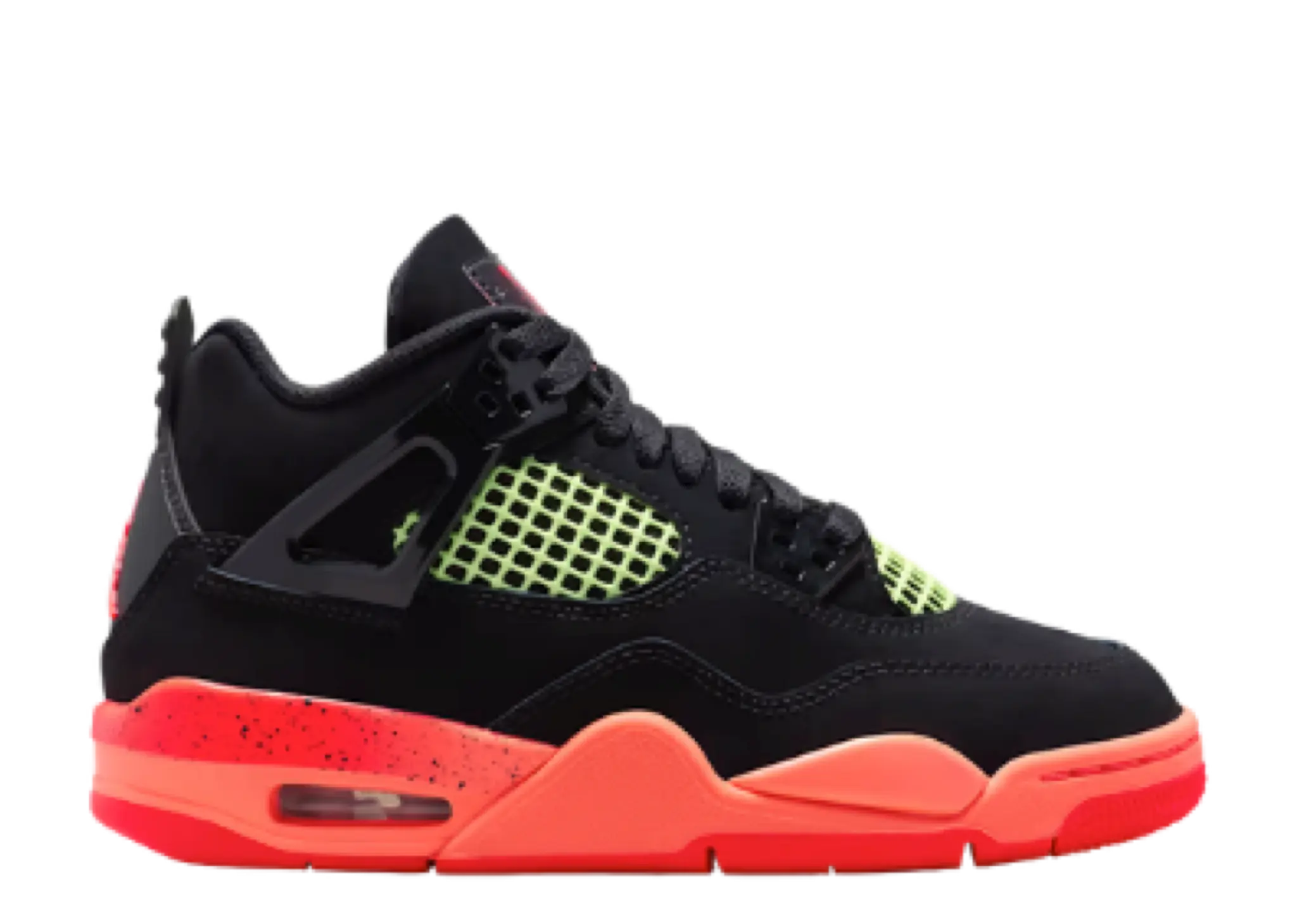 Air Jordan 4 Retro Black Infrared Barely Volt (Grade School)