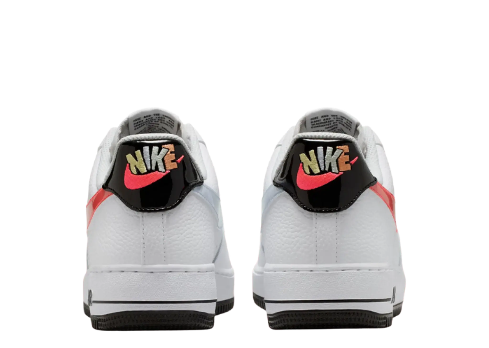 Nike Air Force 1 Low '07 Smiley Swoosh White Black Flash Crimson - photo 2