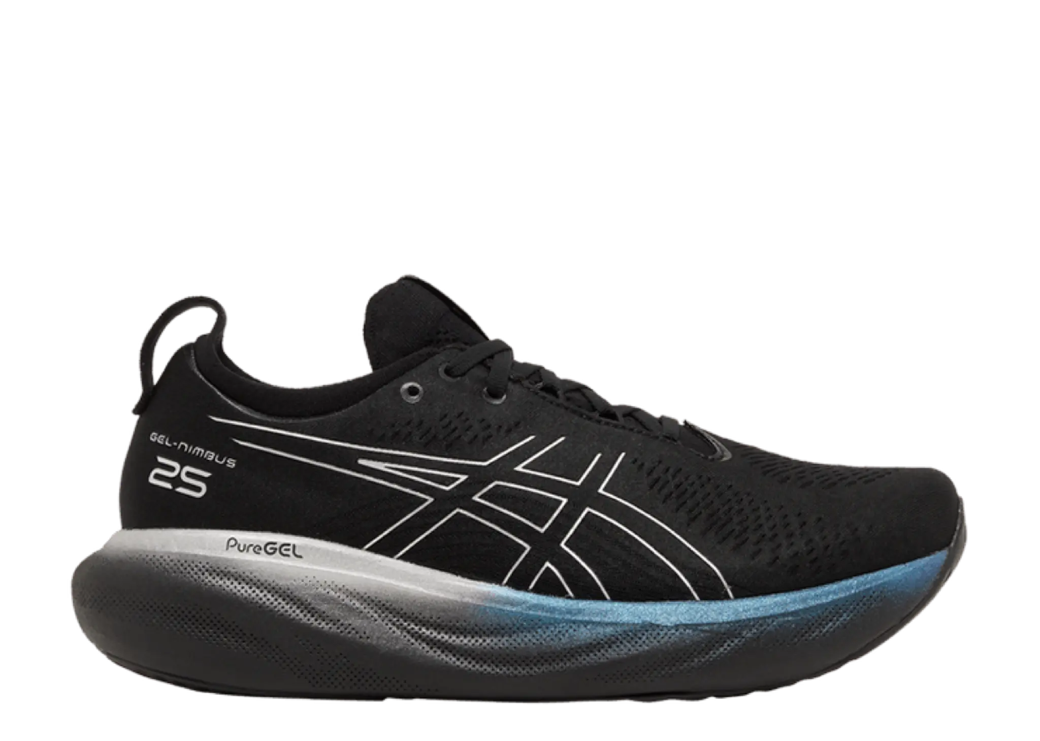 ASICS Gel-Nimbus 25 Platinum Black Pure Silver