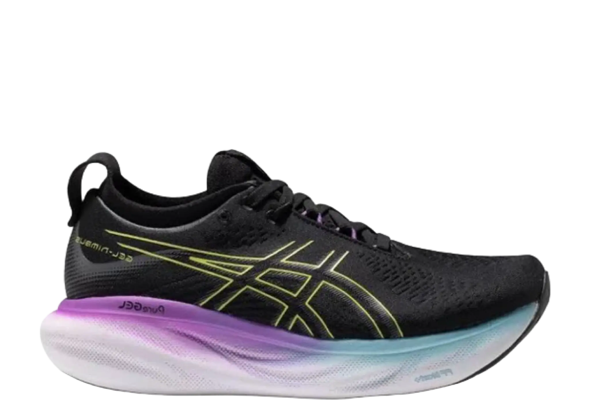 ASICS Gel Nimbus 25 Wide Black Glow Yellow (Women's)