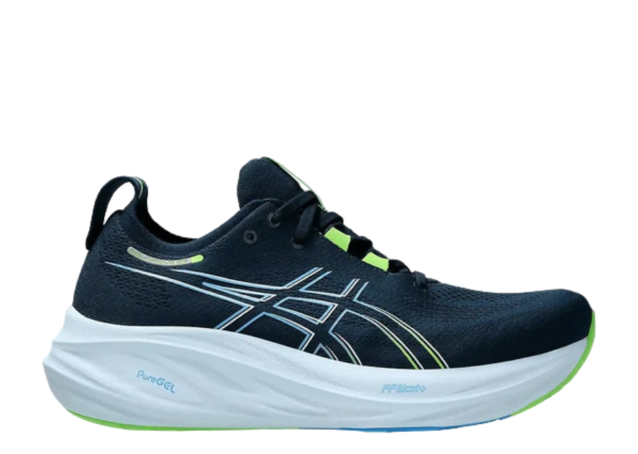 ASICS Gel-Nimbus 26 Wide French Blue Electric Lime