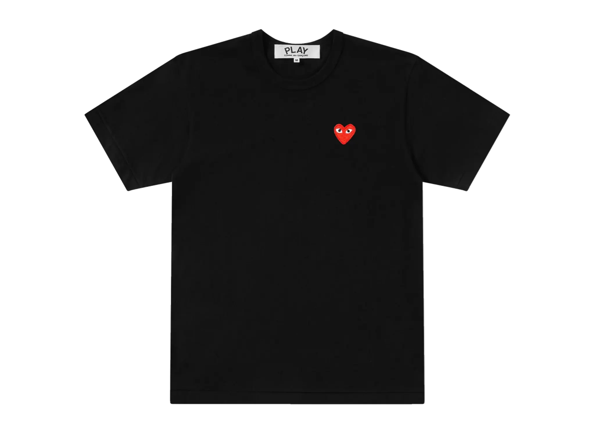 Comme De Garçons Play Red Emblem T-Shirt Black
