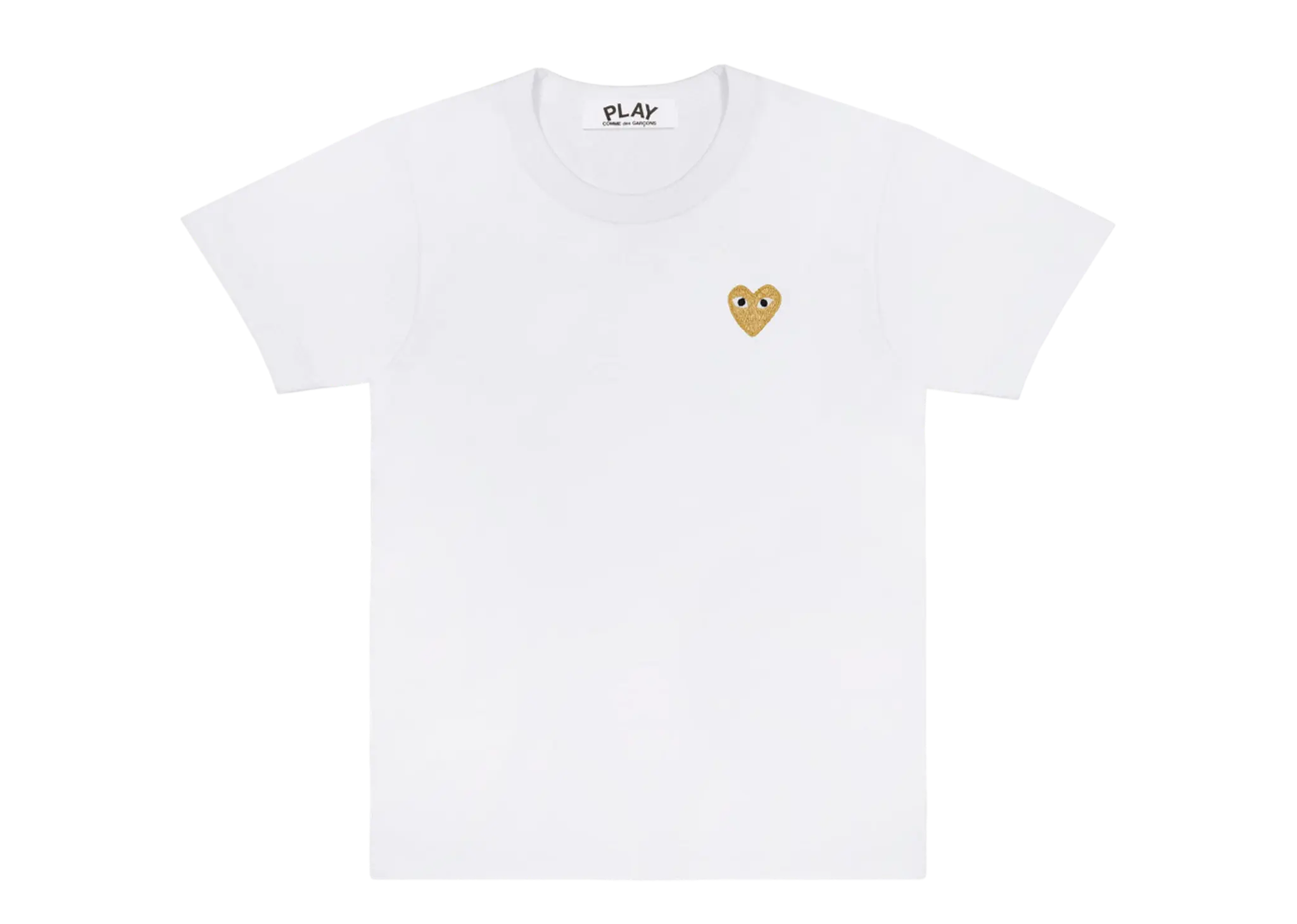 Comme De Garçons Play Gold Emblem T-Shirt White