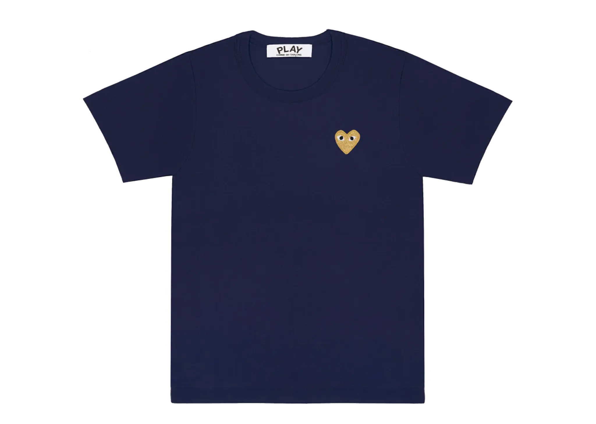 Comme De Garçons Play Gold Emblem T-Shirt Navy