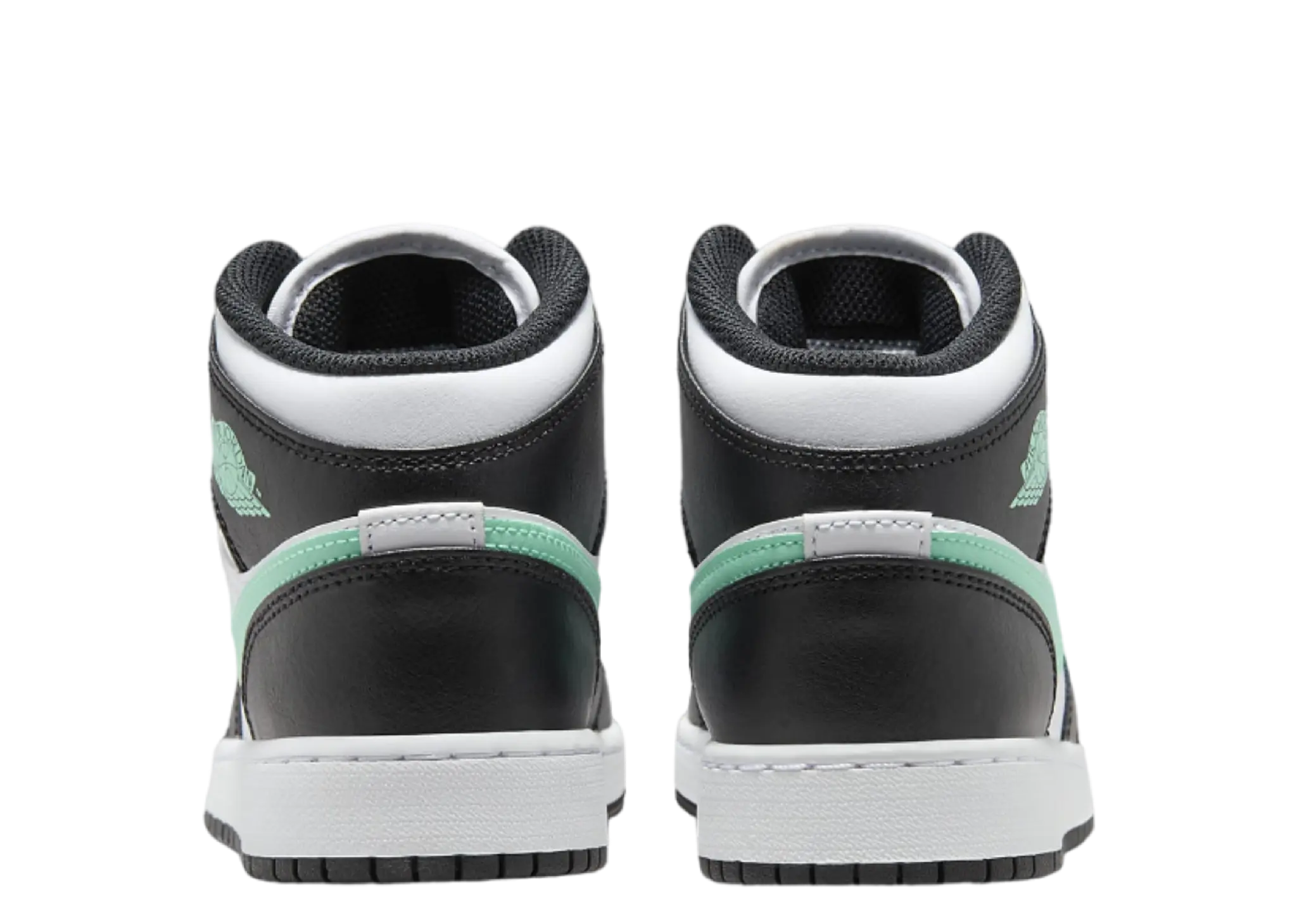 Air Jordan 1 Mid White Black Green Glow (Grade School) - photo 3