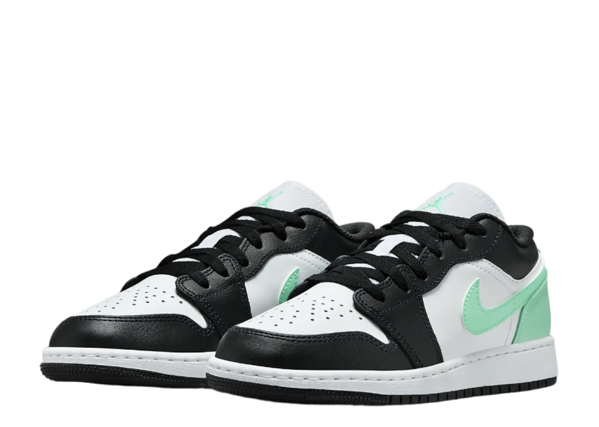 Air Jordan 1 Low White Green Glow (Grade School) - photo 2