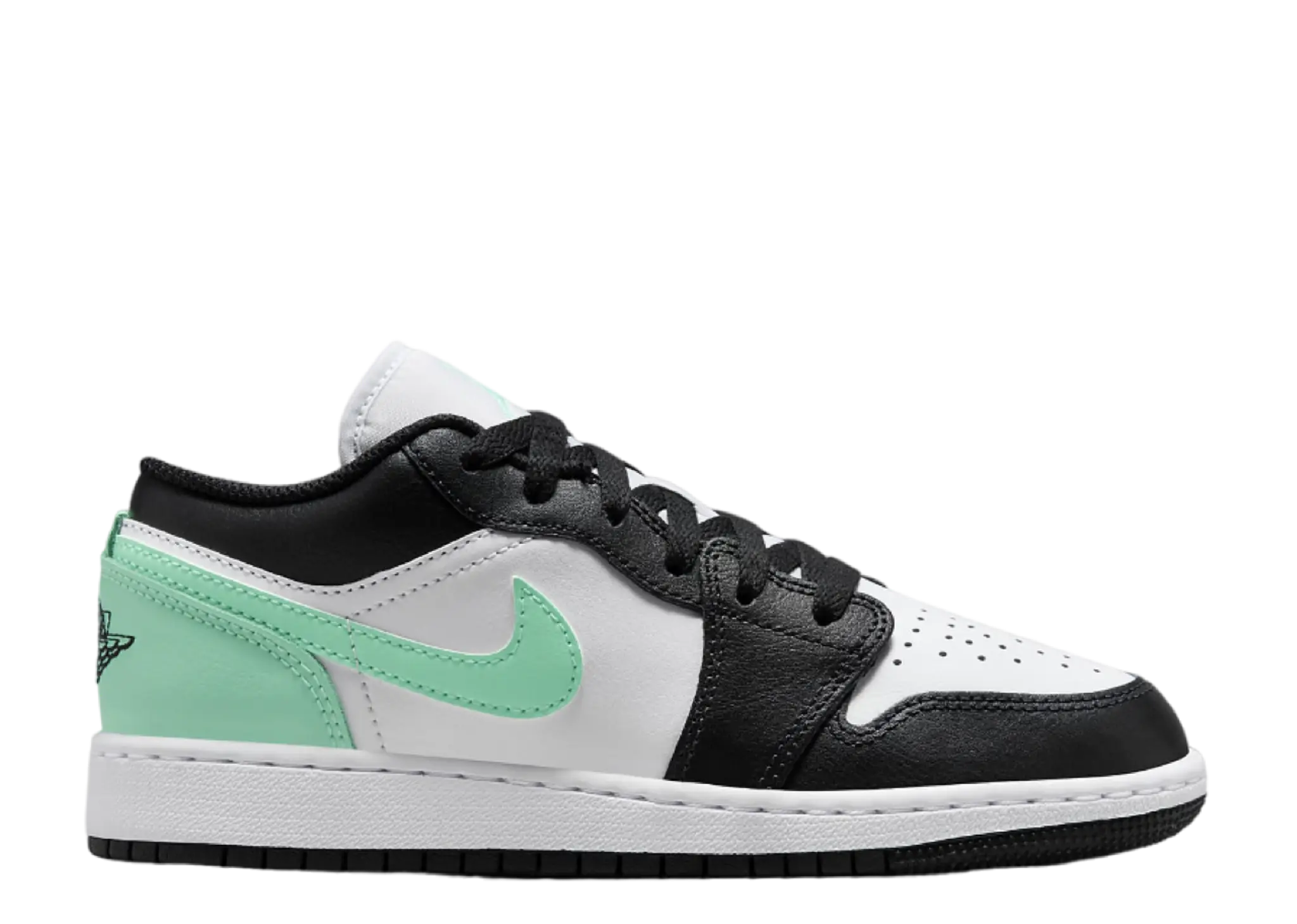 Air Jordan 1 Low White Green Glow (Grade School)