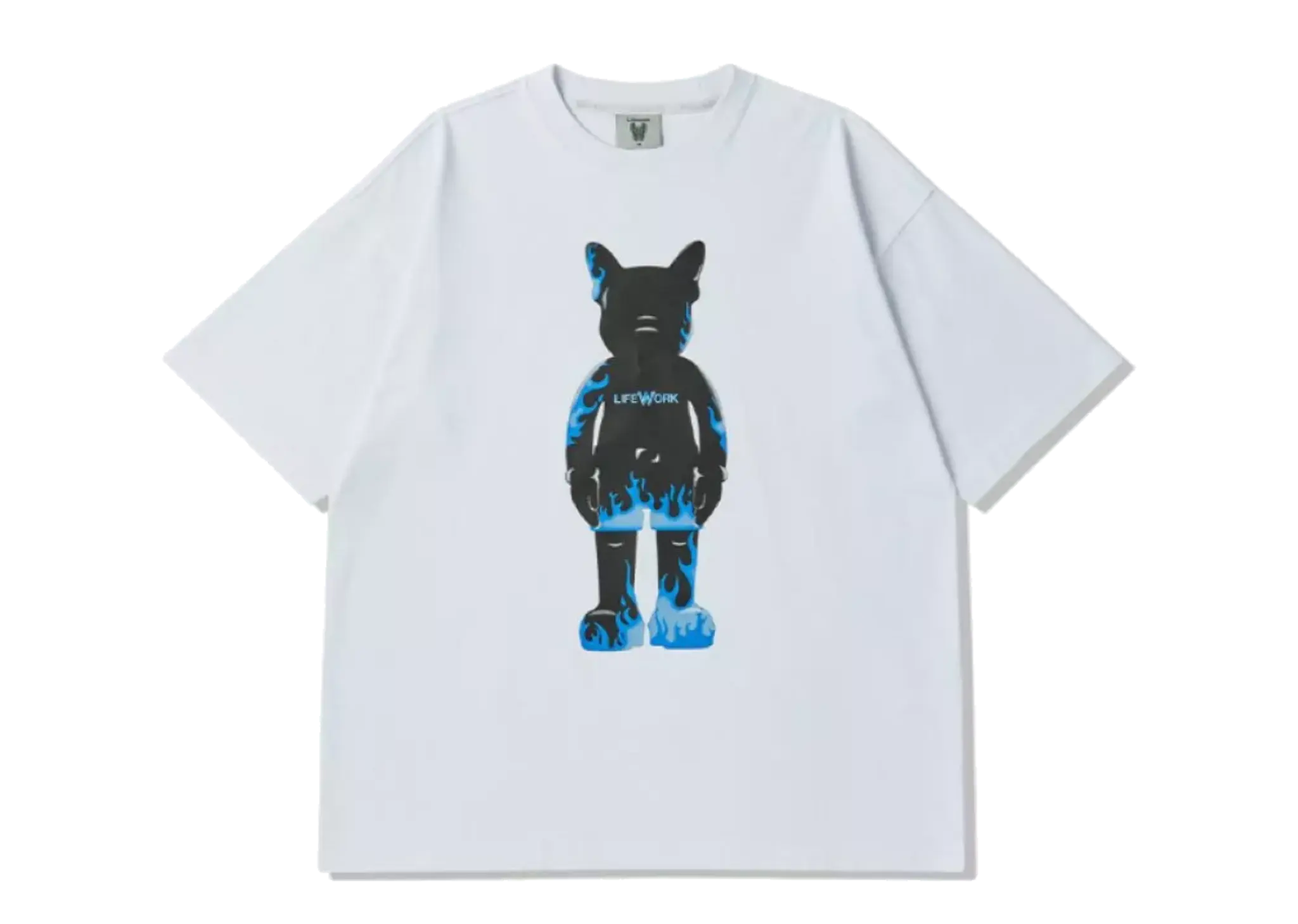 Lifework Flame Figure Short Sleeve T-Shirt White