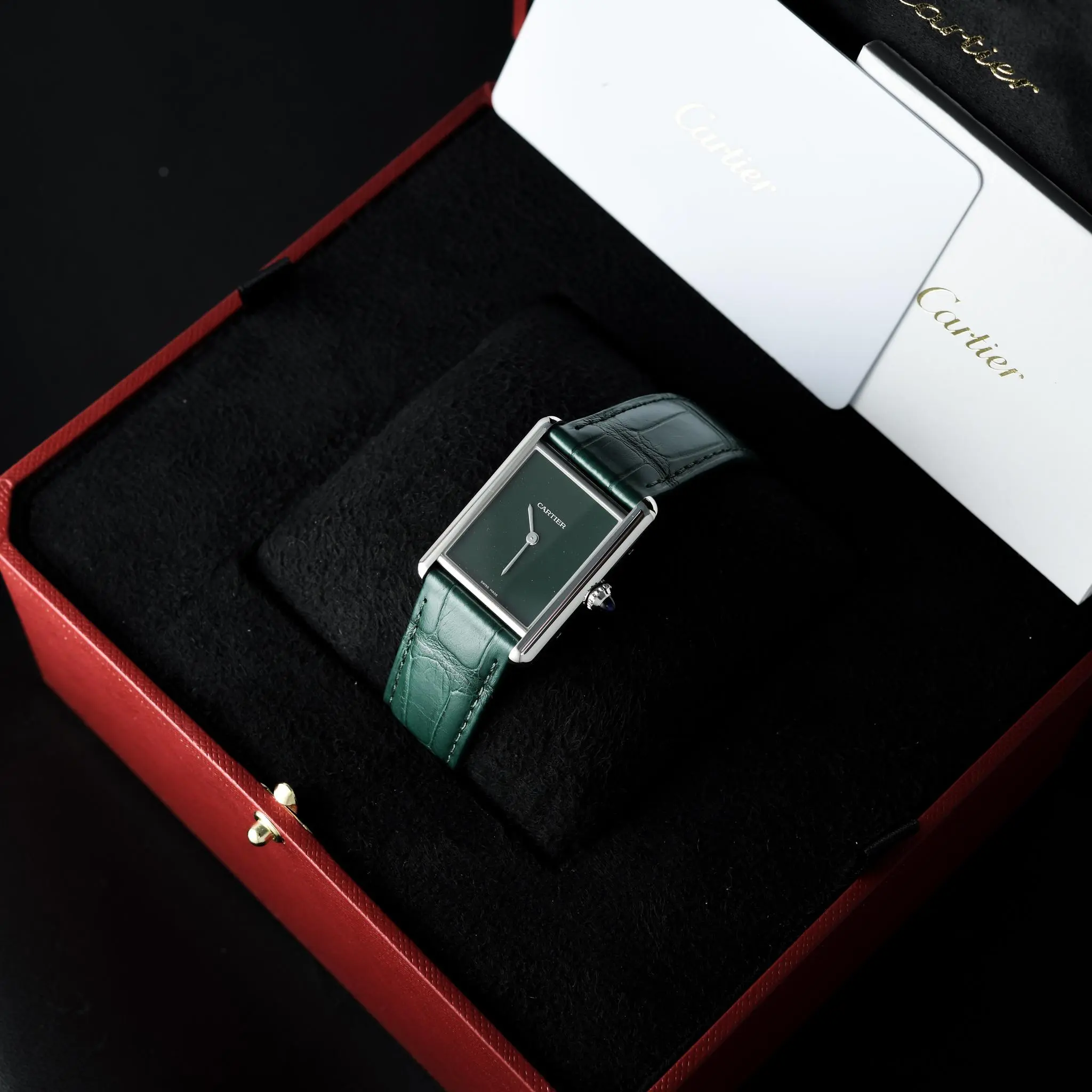 Cartier Tank Must De Large Green 2 Ref: Wsta0056 - photo 3