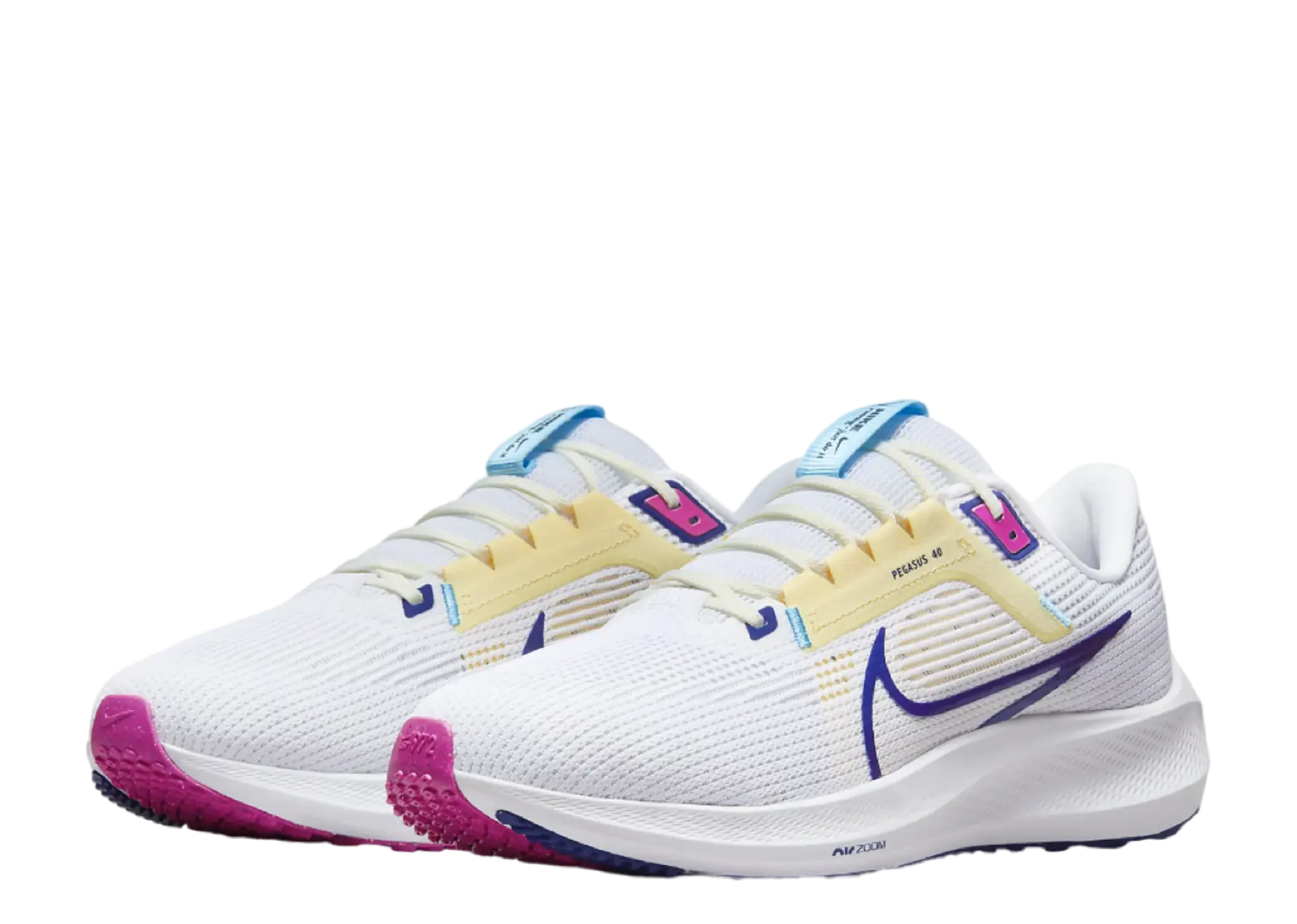 Nike Pegasus 40 White Deep Royal Blue - photo 2