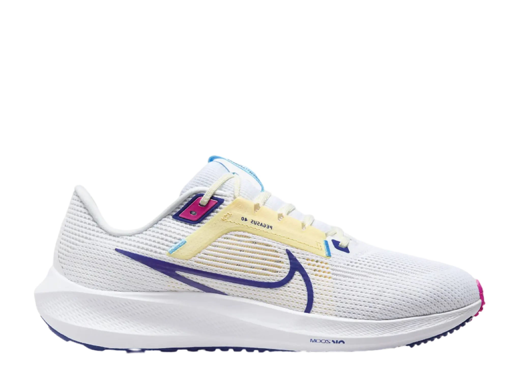 Nike Pegasus 40 White Deep Royal Blue