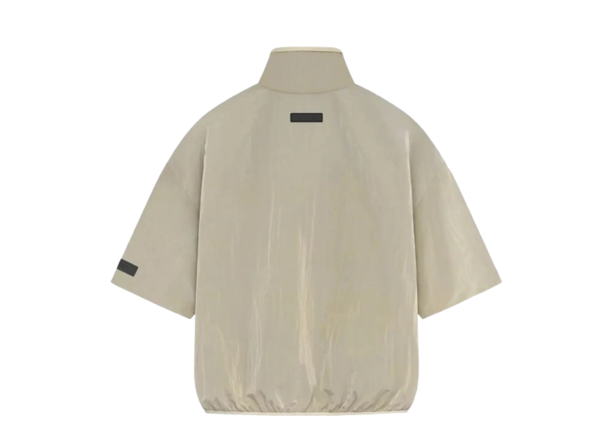 Fear of God Essentials Crinkle Nylon Half Zip Short-Sleeve Shirt Garden Yellow - photo 2