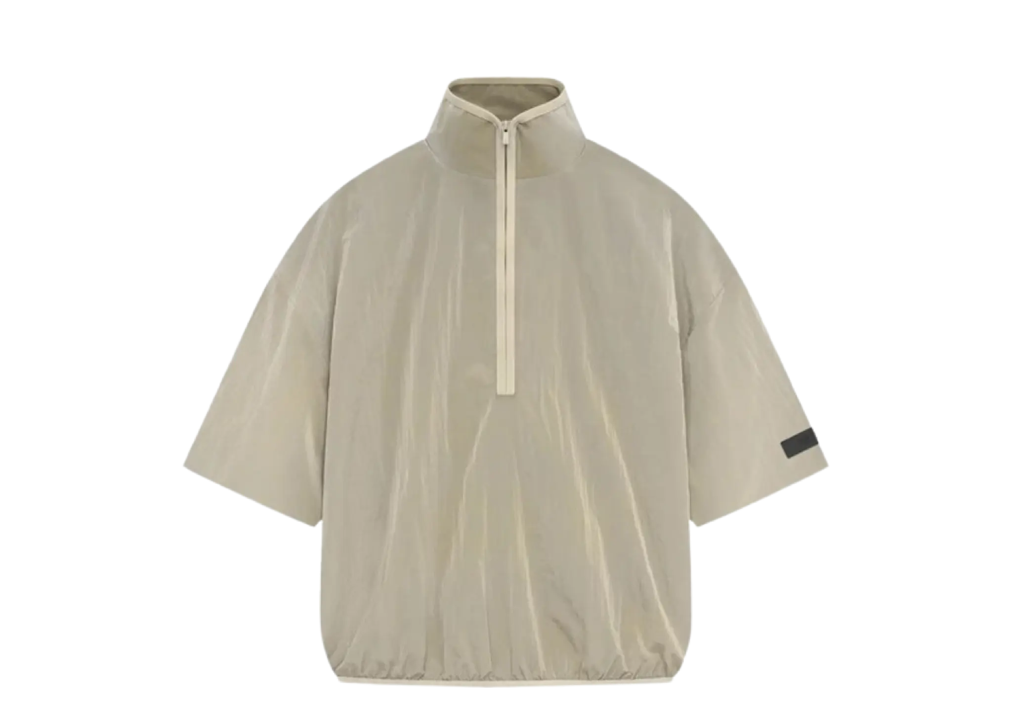 Fear of God Essentials Crinkle Nylon Half Zip Short-Sleeve Shirt Garden Yellow