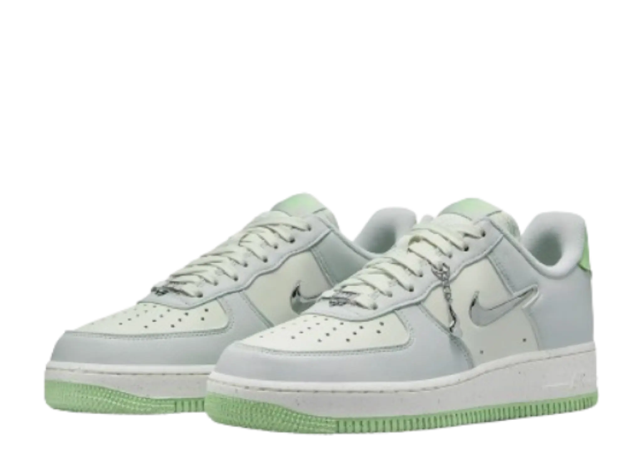 Nike Air Force 1 Low 07 SE Next Nature Sea Glass Vapor Green Liquid Metal (Women - photo 2