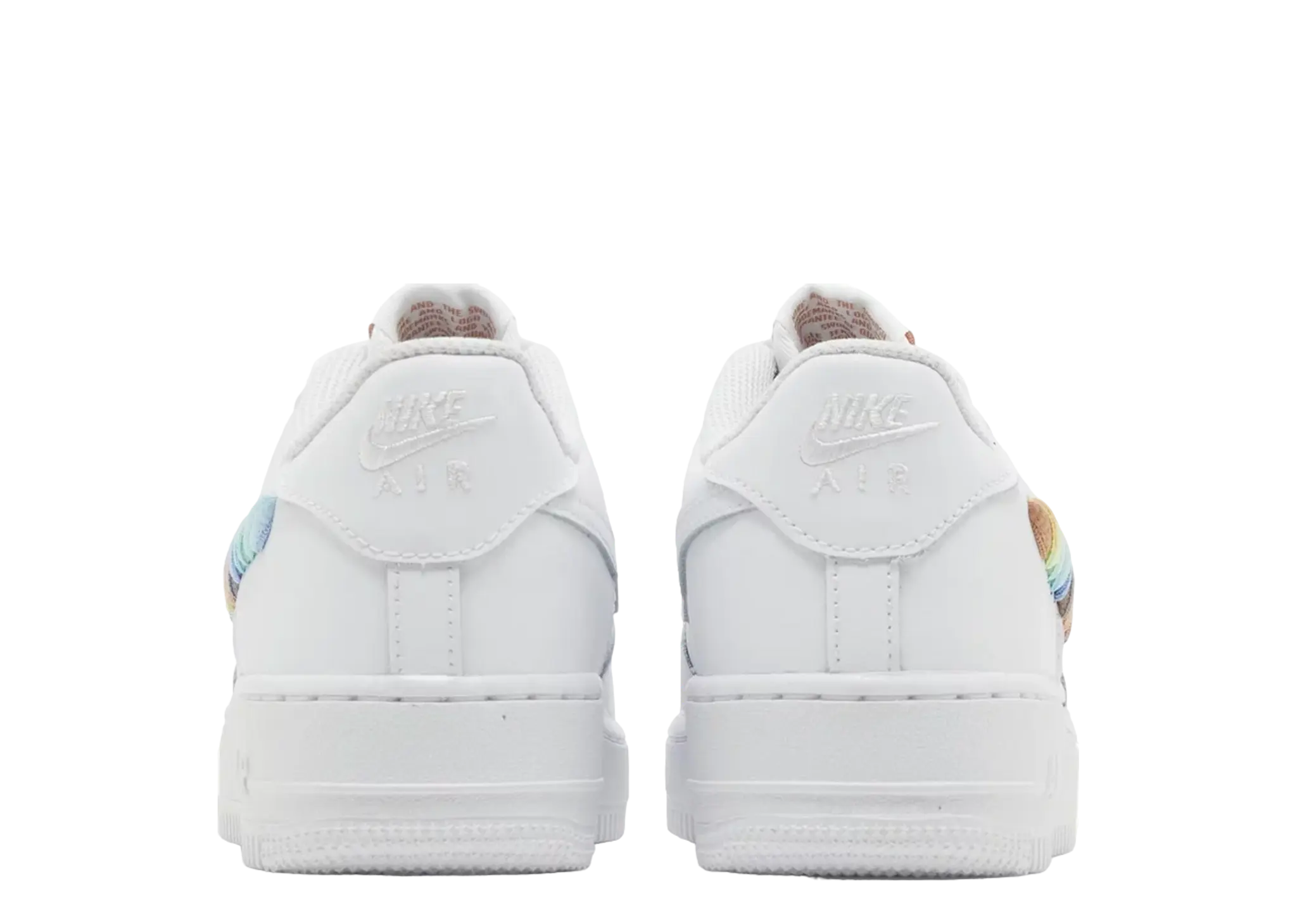 Nike Air Force 1 Low White Rainbow Lace Swoosh (Grade School) - photo 3