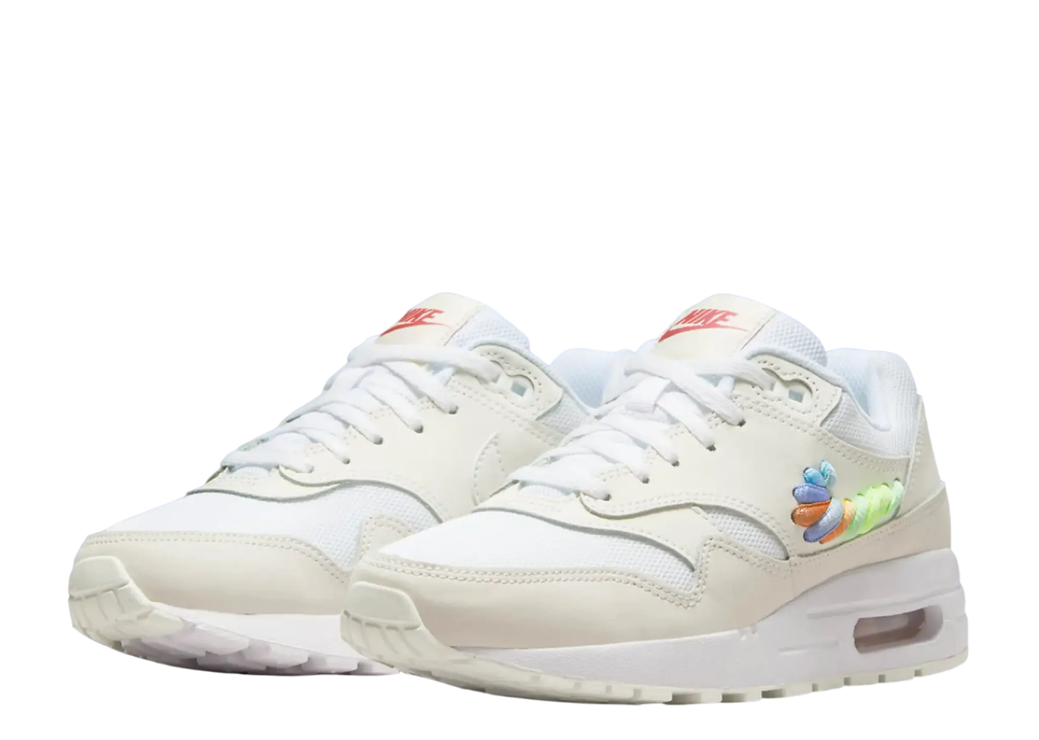 Nike Air Max 1 SE White Rainbow Lace Swoosh (Grade School) - photo 2