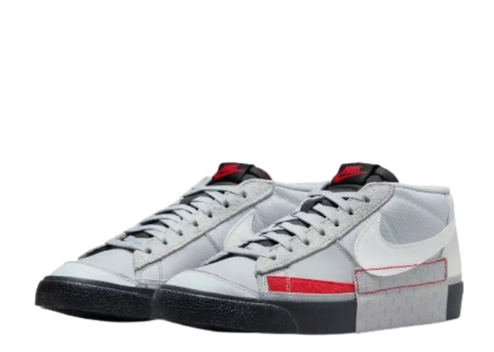 Nike Blazer Low Pro Club Wolf Grey University Red - photo 2