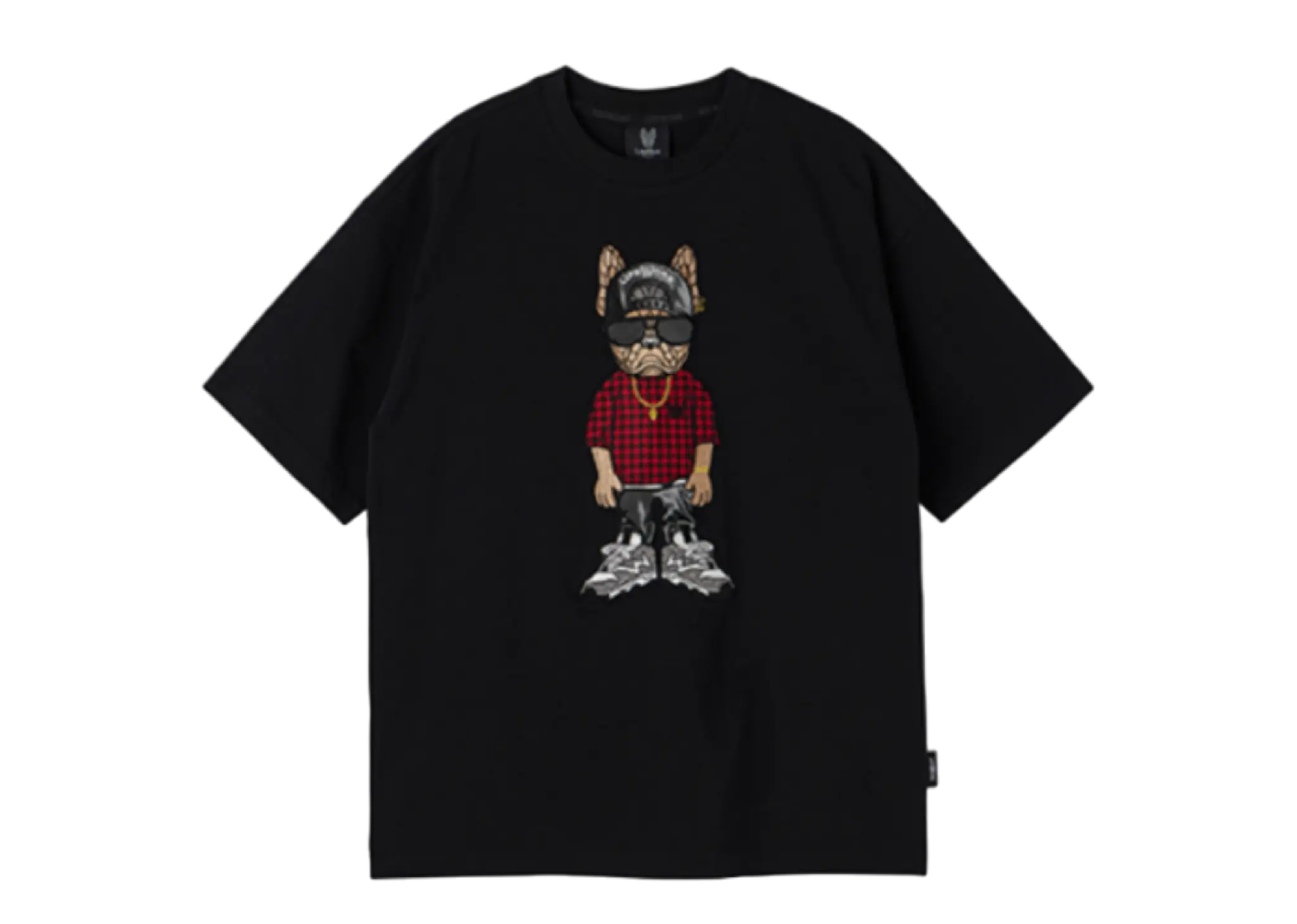 Lifework Snapback Hipdog Applique T-Shirt Black