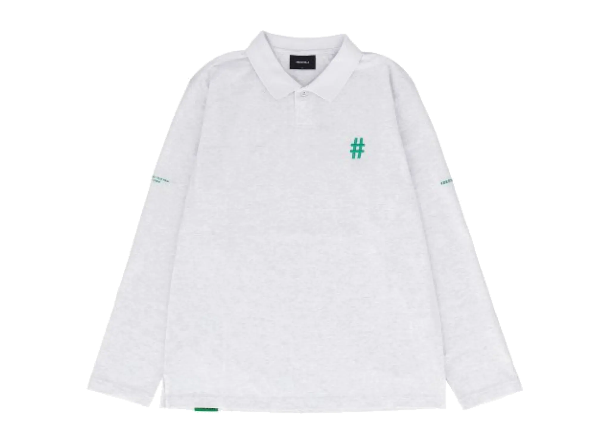 Beentrill Essential Regular Fit Long Sleeve Pique Collar T-Shirt Ice Grey