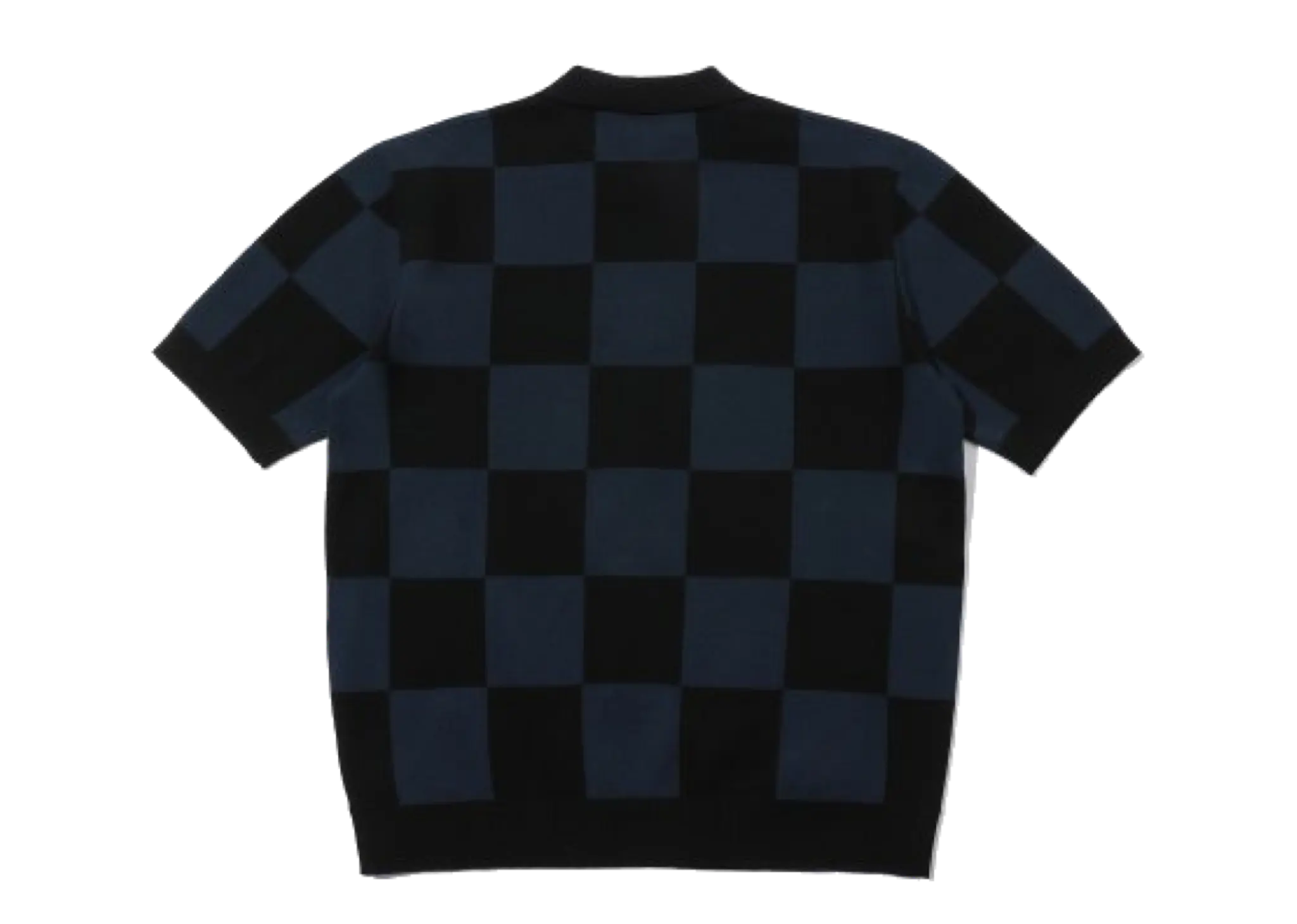Beentrill Short Sleeve Classic Checkerboard Comfort Fit Knit Dark Navy - photo 2