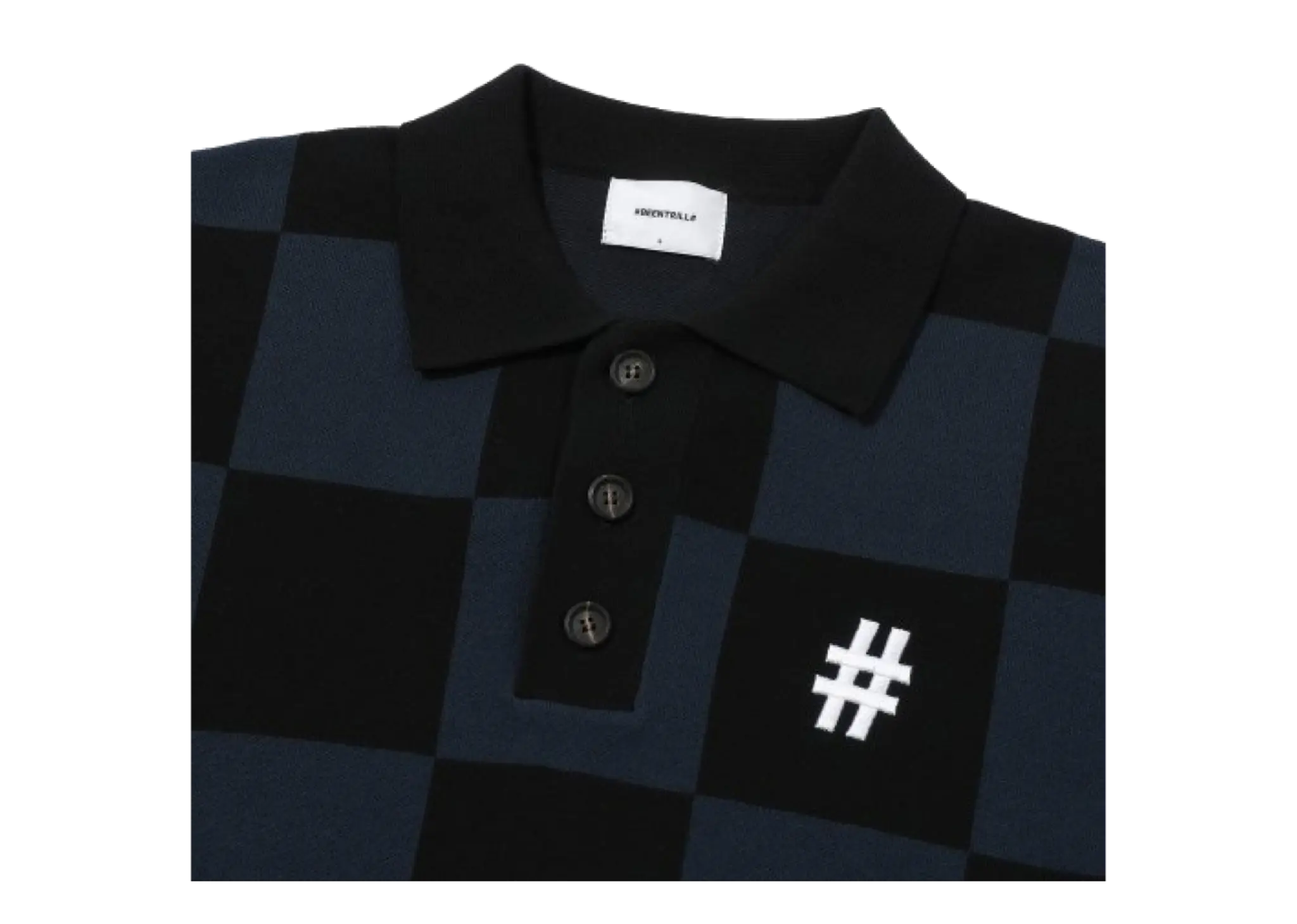 Beentrill Short Sleeve Classic Checkerboard Comfort Fit Knit Dark Navy - photo 3