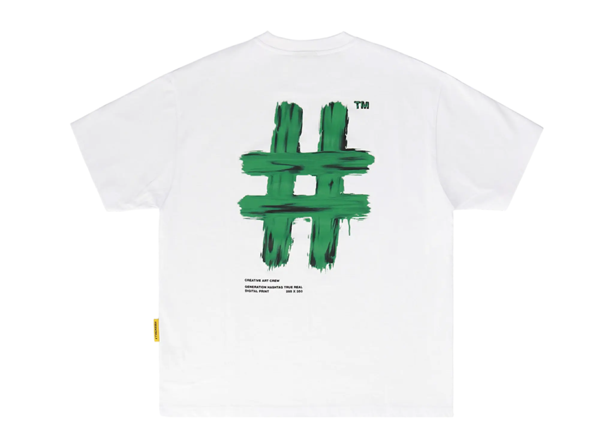 Beentrill Painting Hashtag Overfit Short Sleeve T-Shirt White