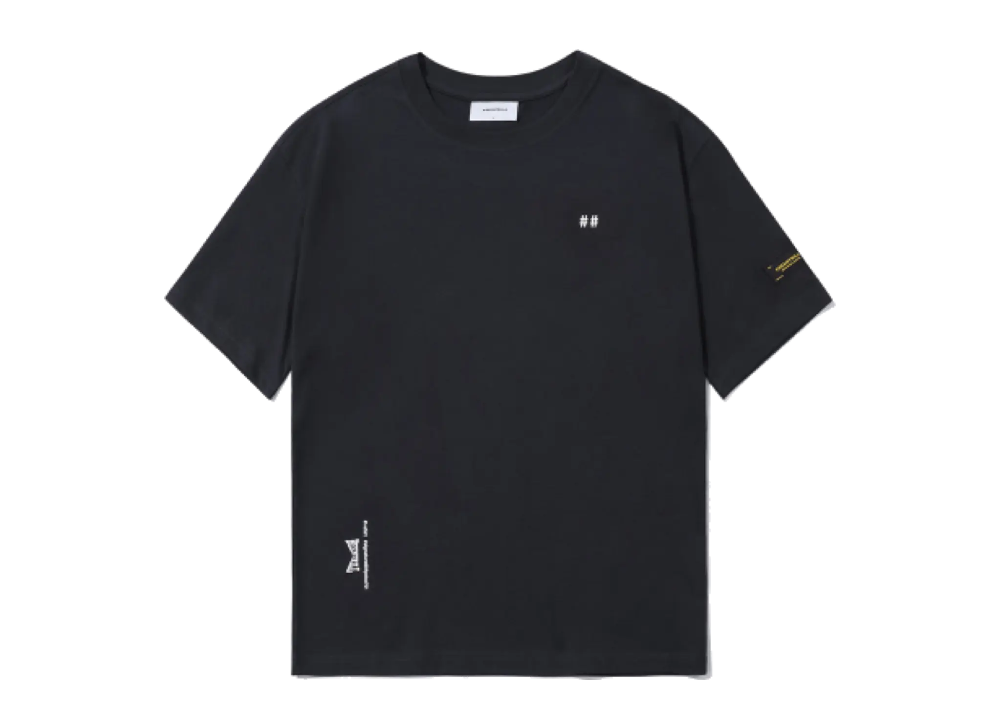 Beentrill Taping Hashtag Overfit Short Sleeve T-Shirt Black - photo 2