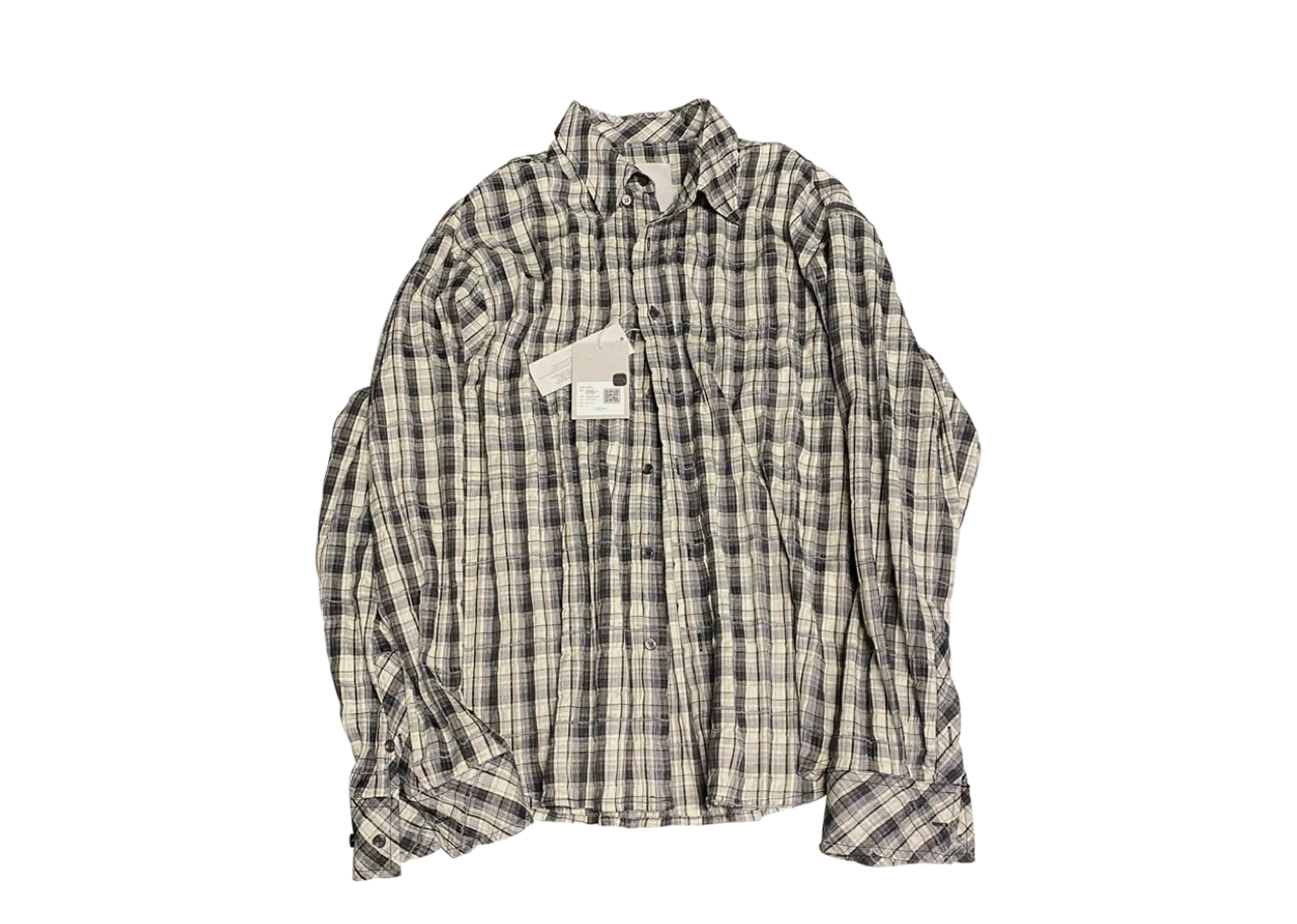 Undermycar Mu 36 Anti Fxxking Logo Play Basic Long Sleeve Check Shirts Blue Blac