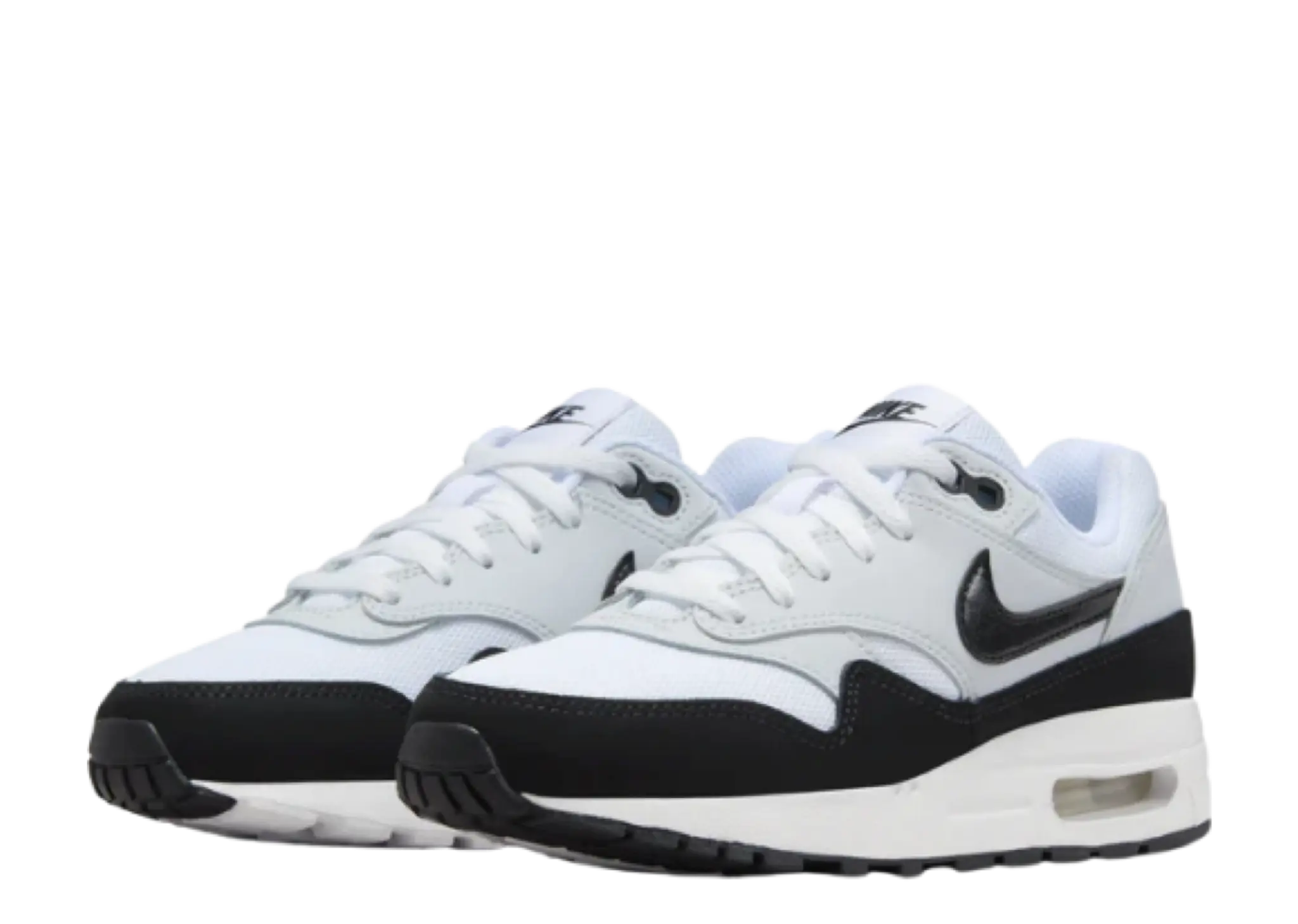 Nike Air Max 1 White Black (Grade School) - photo 2