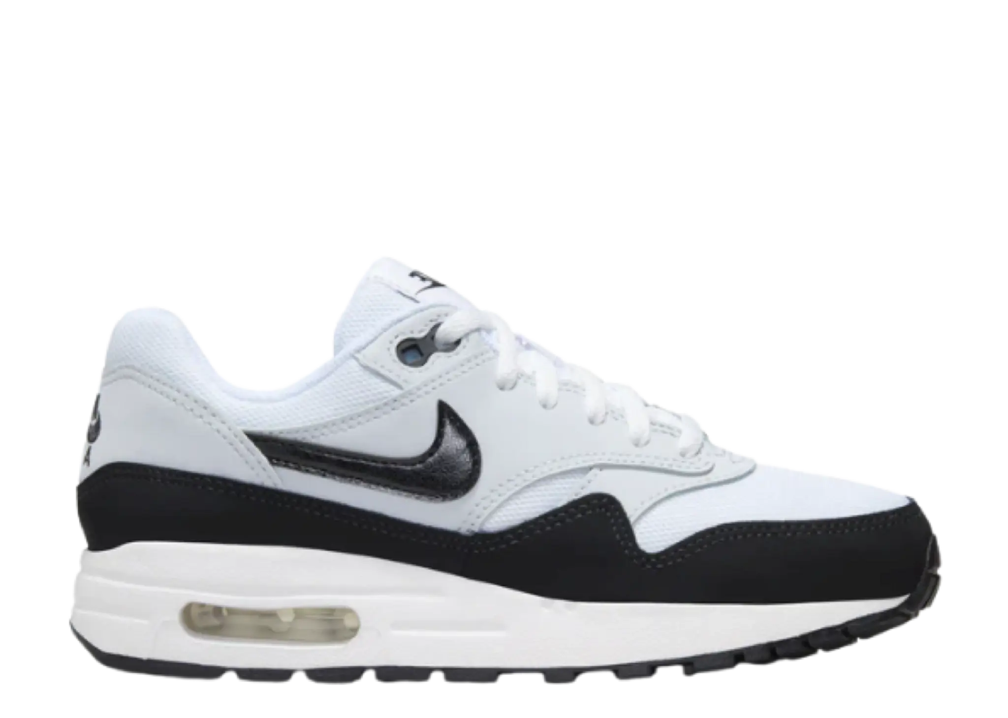 Nike Air Max 1 White Black (Grade School)
