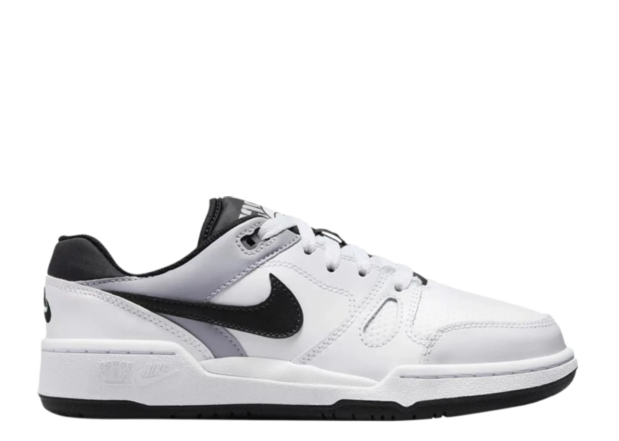 Nike Full Force Low White Black (Grade School)