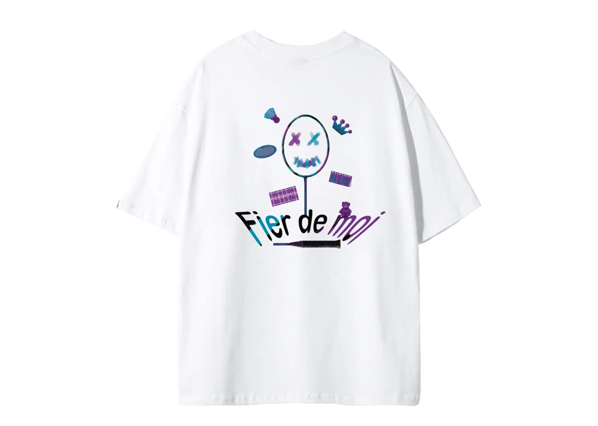 Fier De Moi Badminton T-shirt White