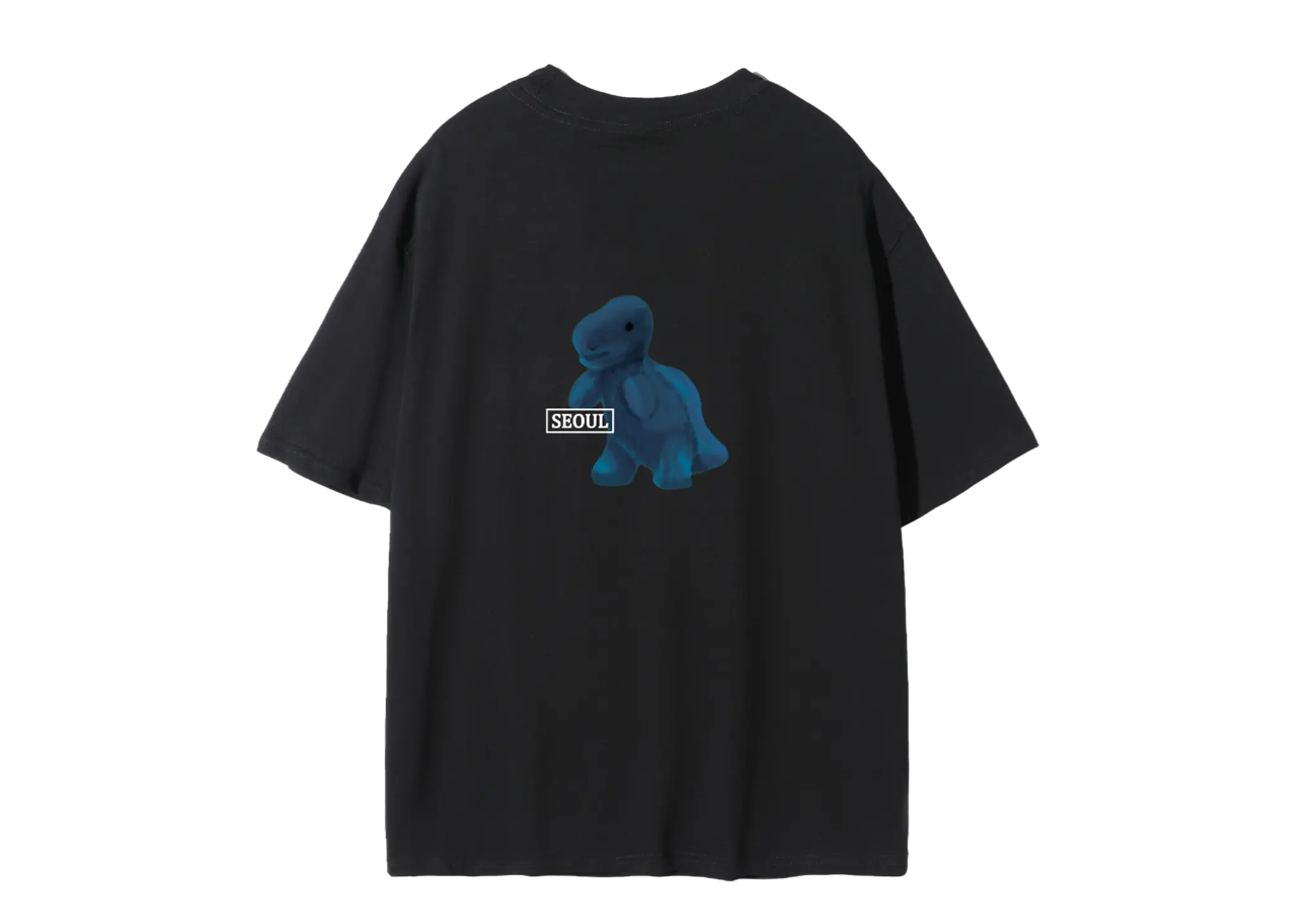Fier De Moi Blue Fuzzy Dragon T-shirt Black