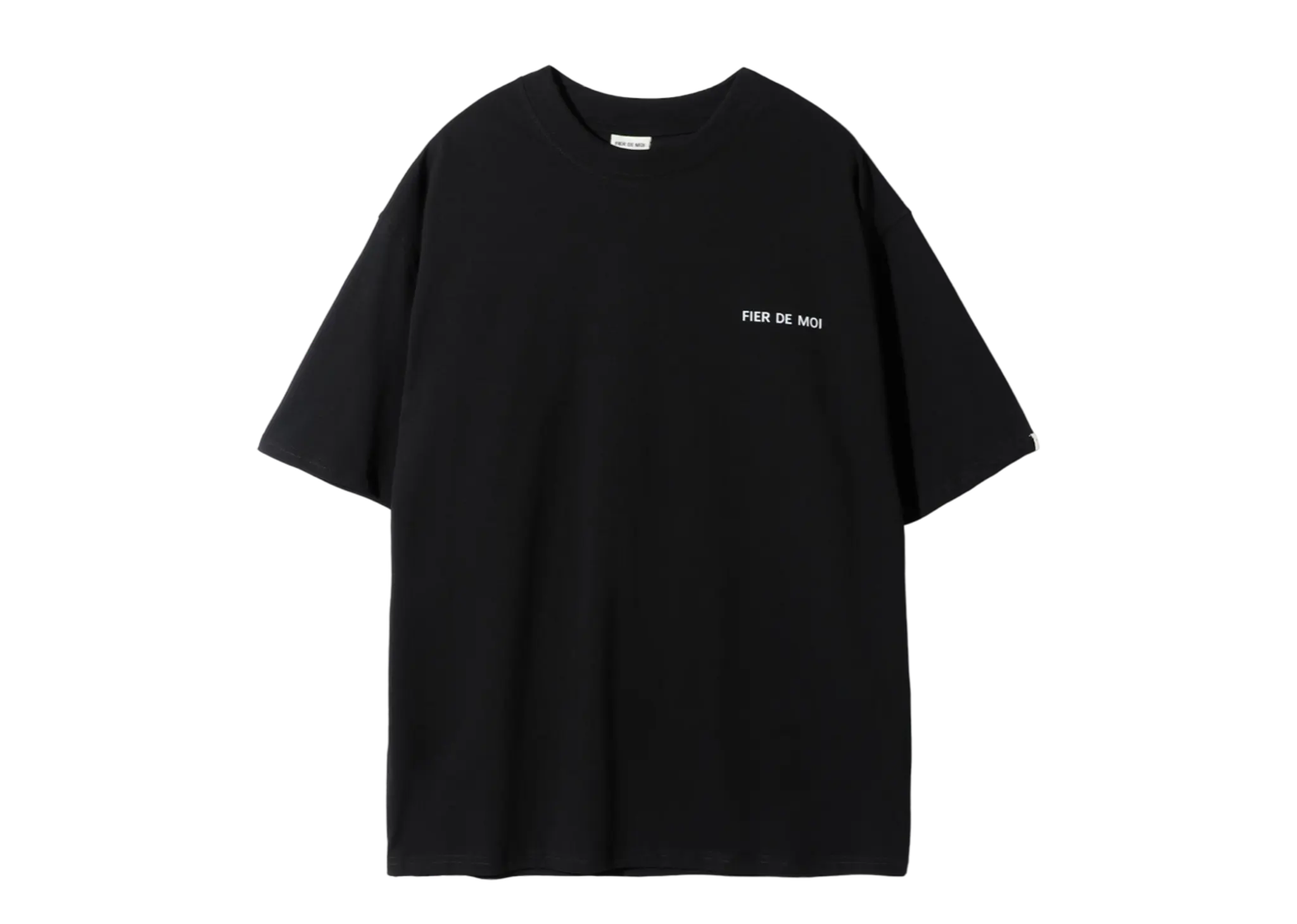 Fier De Moi Flower Back Printing T-shirt Black - photo 2