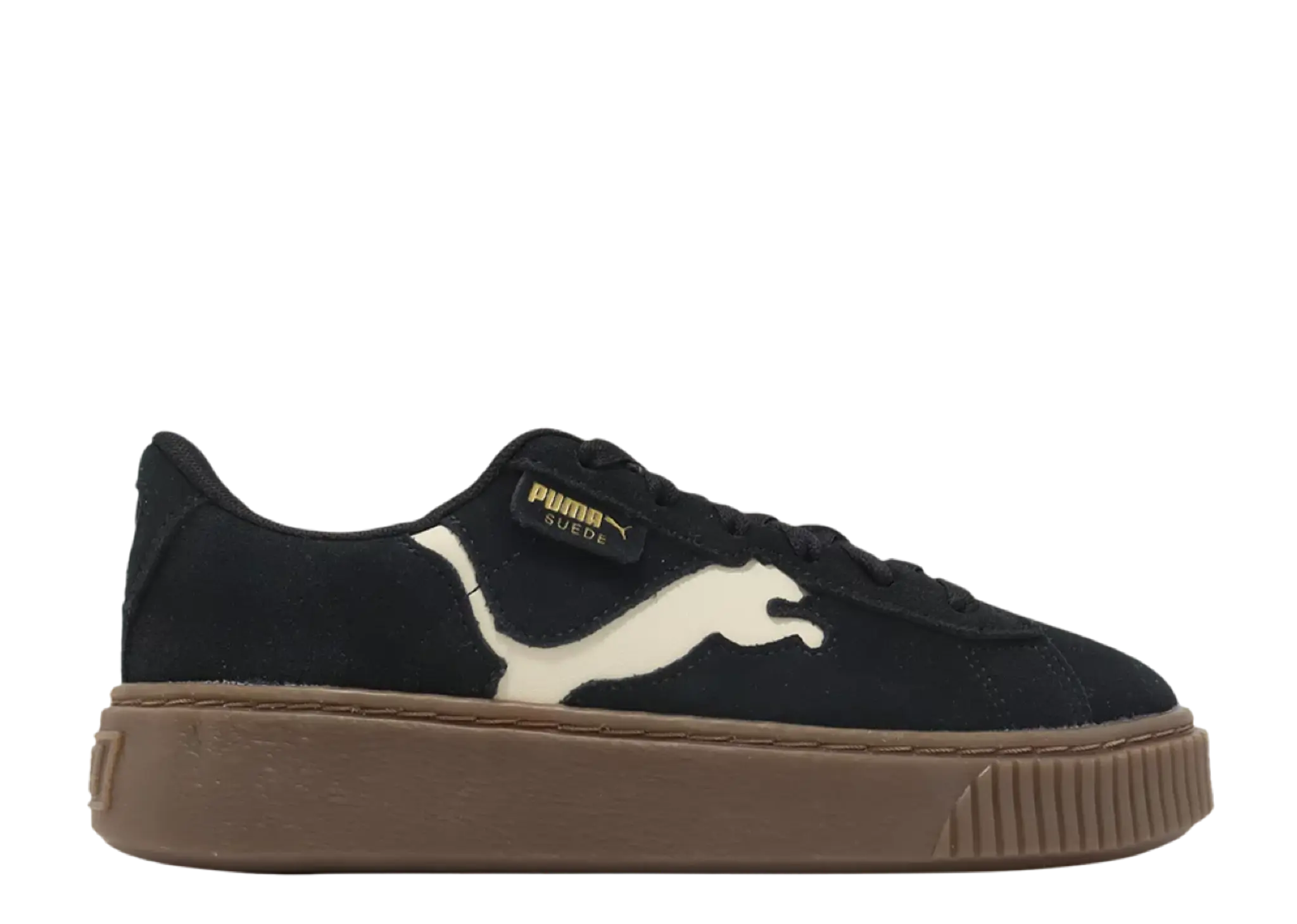 Puma Suede Platform Cutout - Black Alpine Snow (Women's)