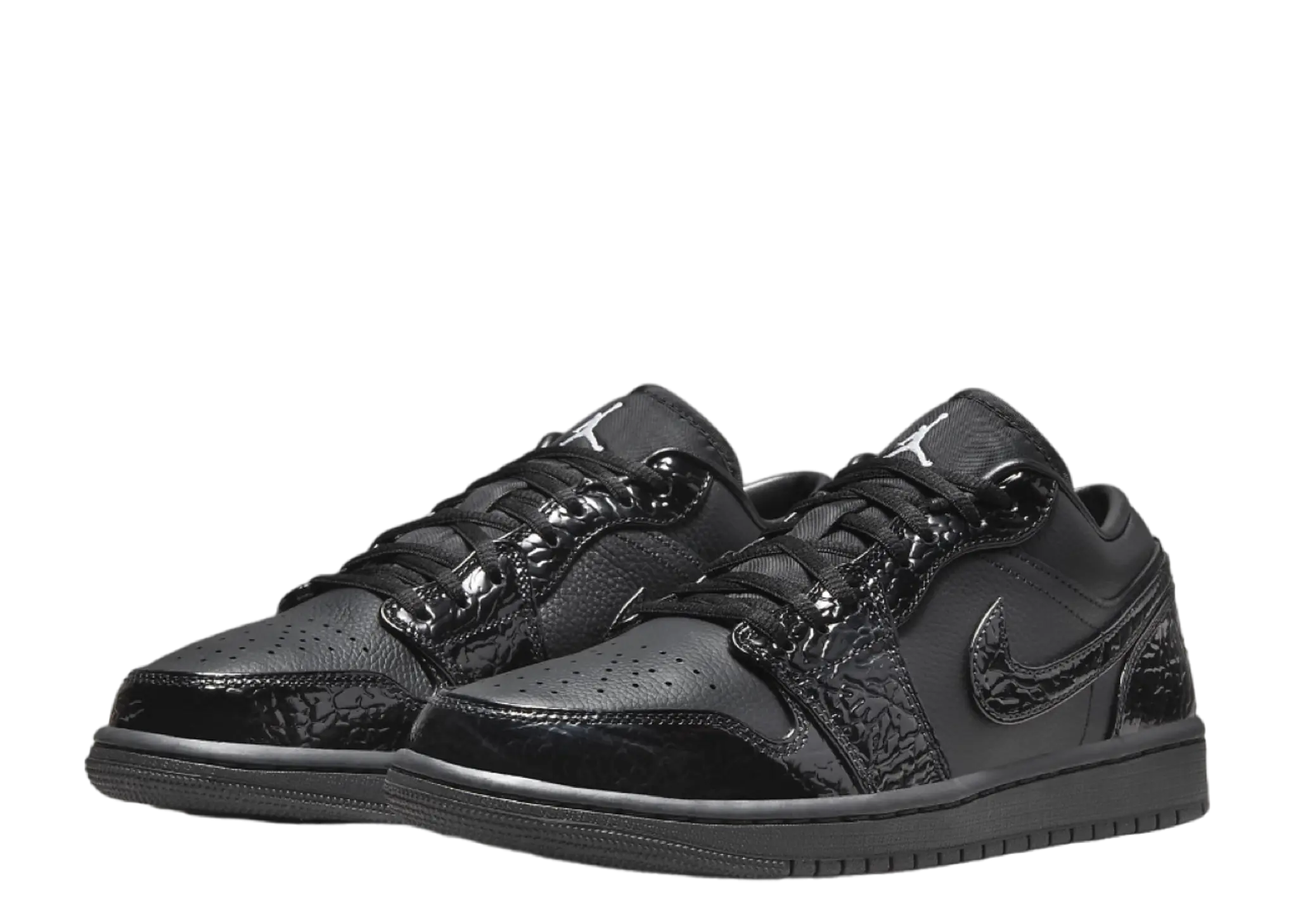 Air Jordan 1 Low SE Black Metallic Silver (Women's) - photo 2