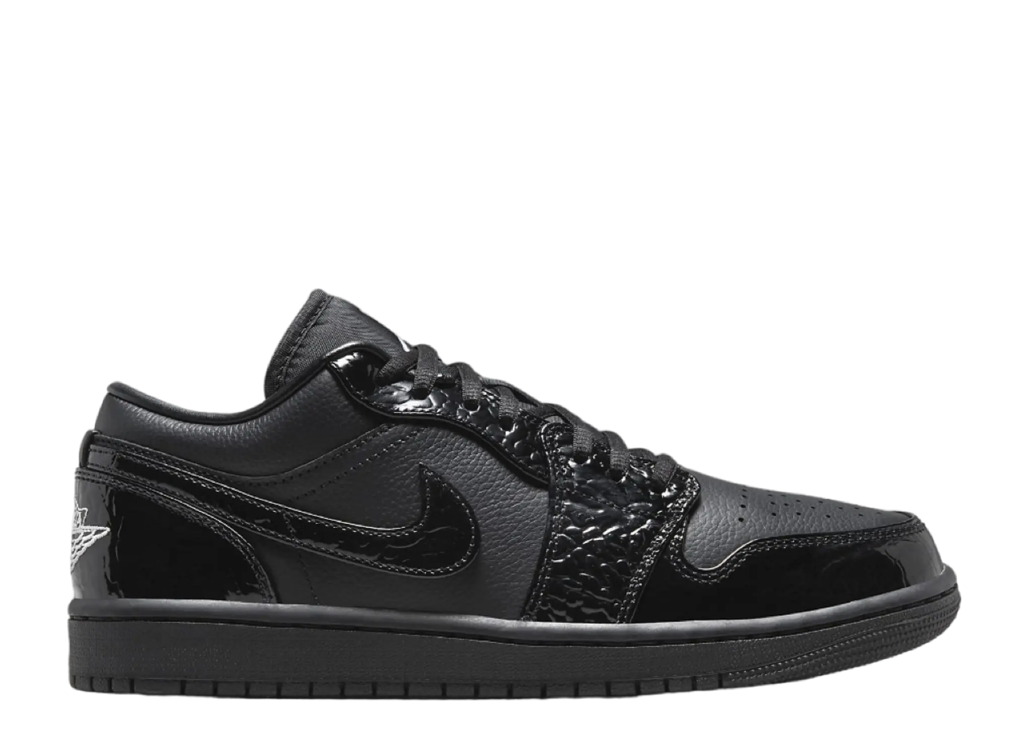 Air Jordan 1 Low SE Black Metallic Silver (Women's)