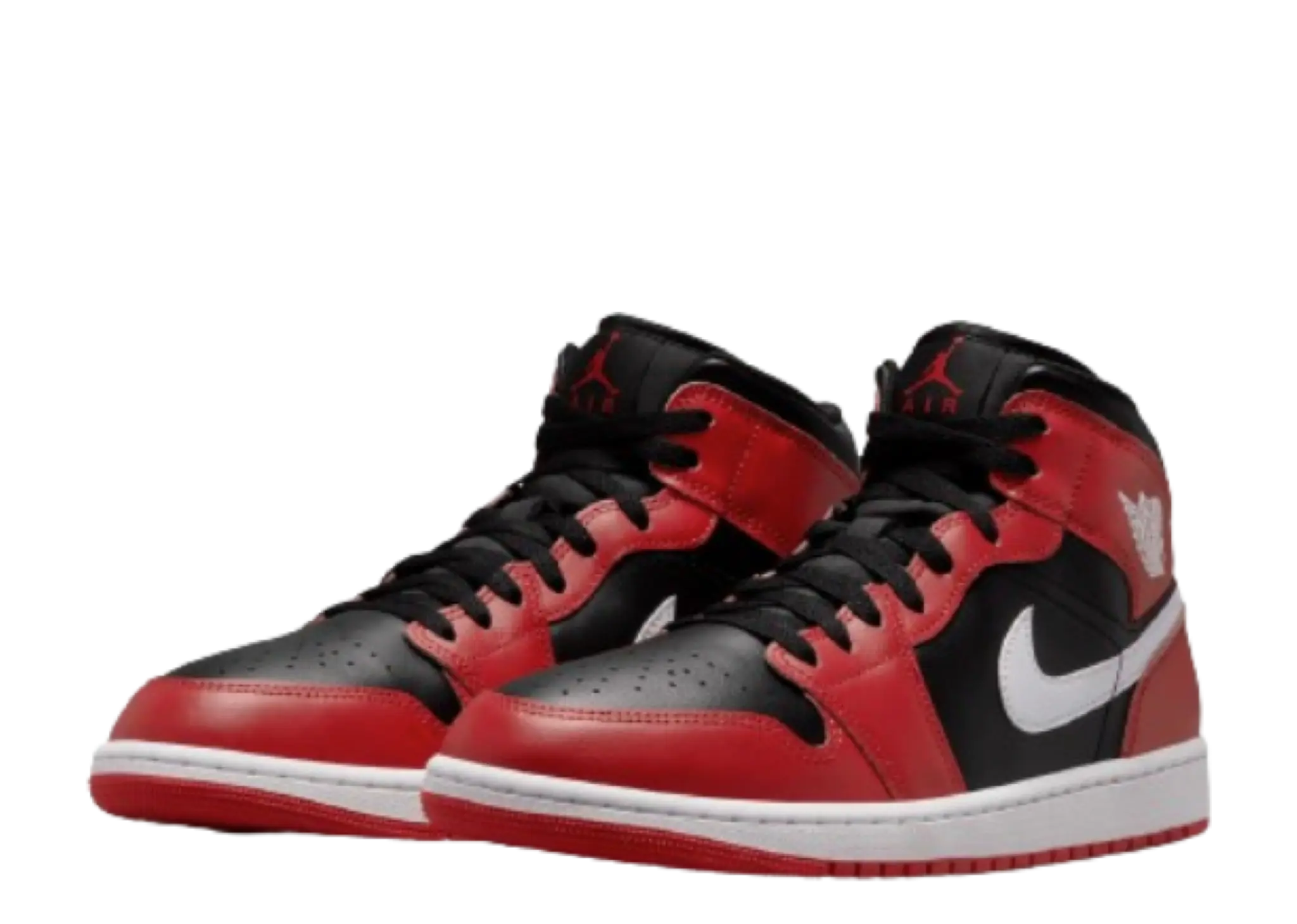 Air Jordan 1 Mid Black White Gym Red - photo 2