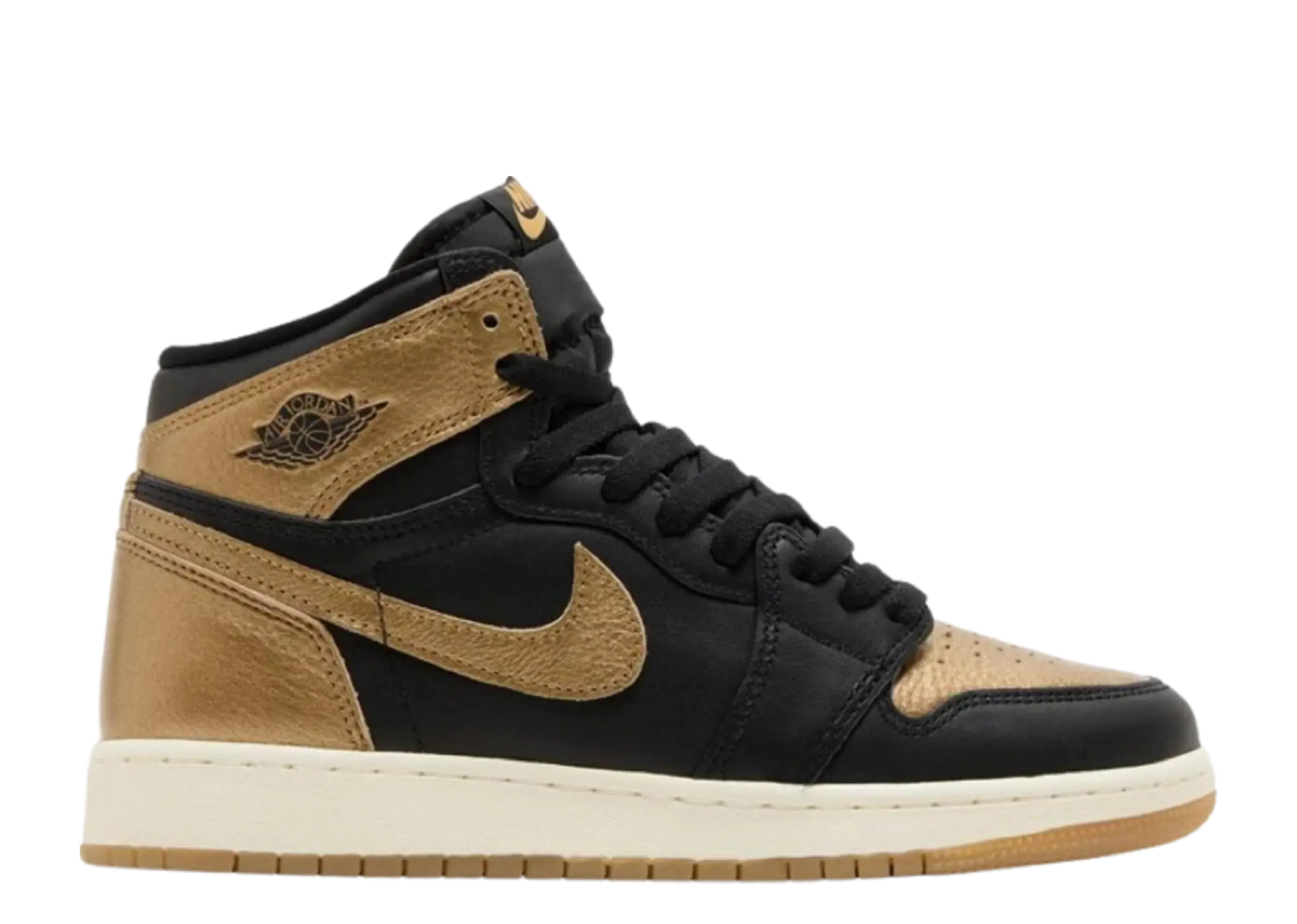 Air Jordan 1 Retro High OG Black Metallic Gold (Grade School)