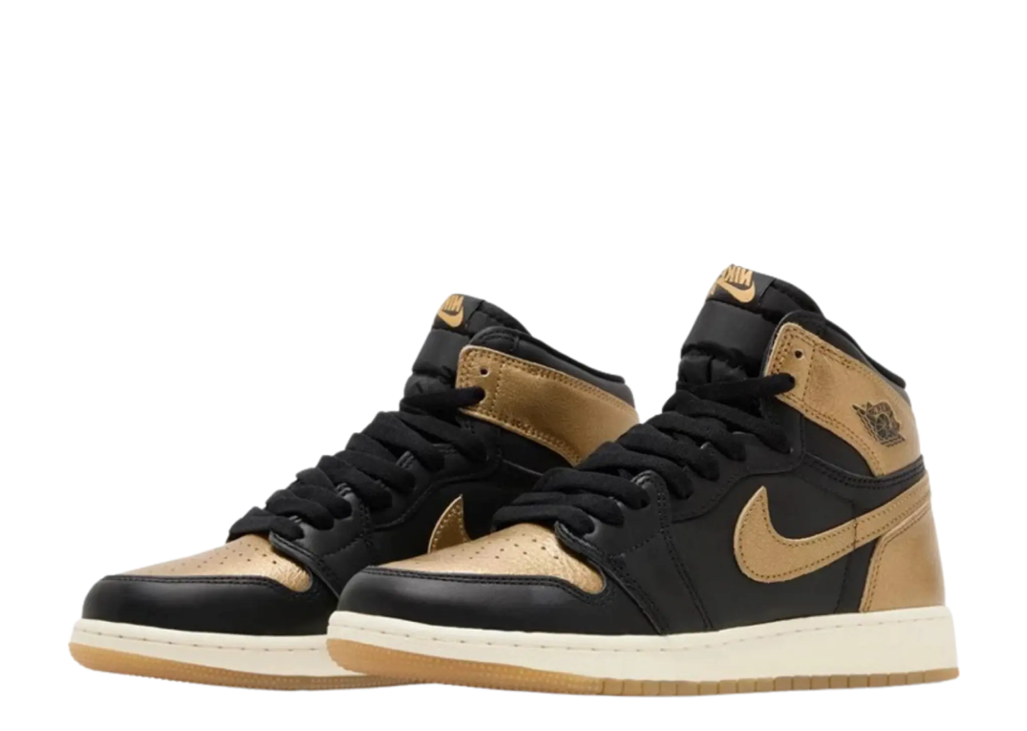 Air Jordan 1 Retro High OG Black Metallic Gold (Grade School) - photo 2